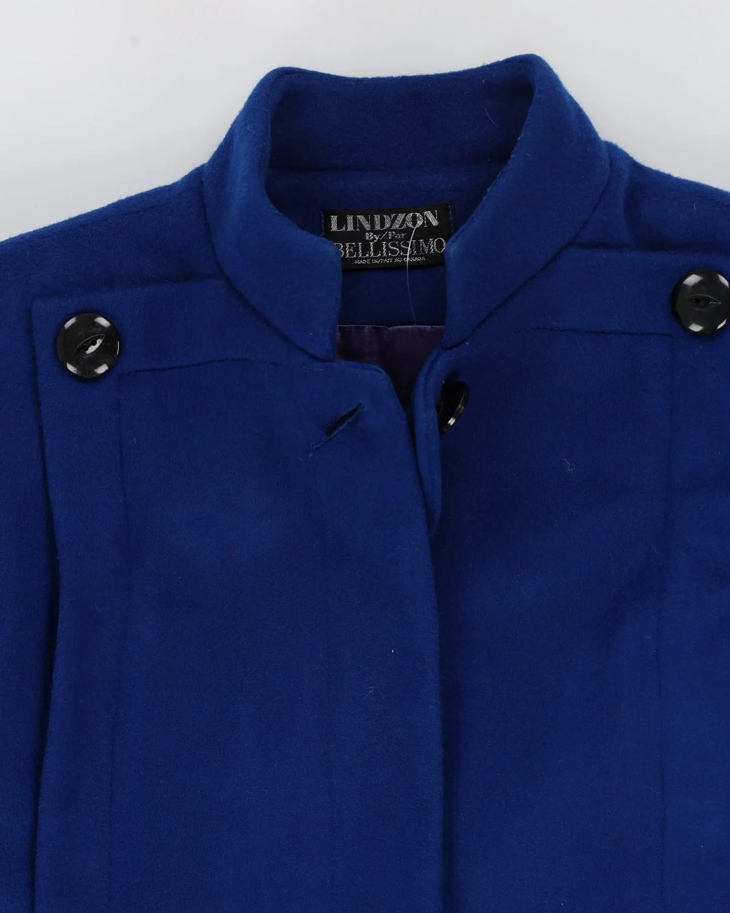 00s Blue Wool Overcoat - S