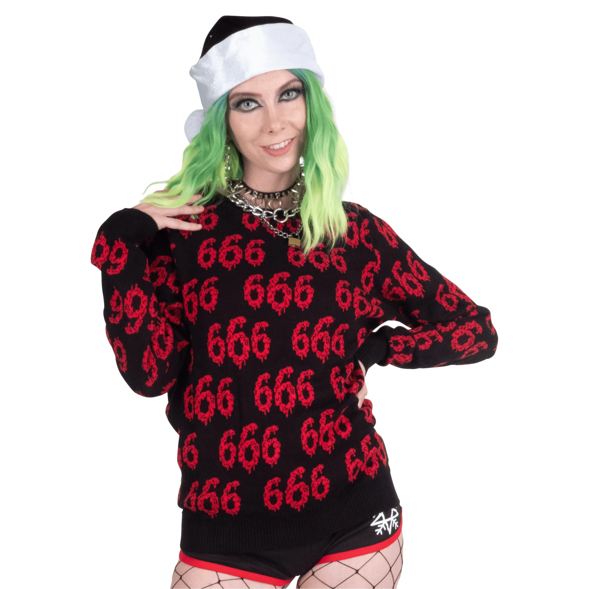 666 Christmas Knit Christmas Sweater