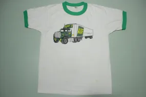 ABF Semi Truckers Vintage 80's Ringer Screen Stars T-Shirt