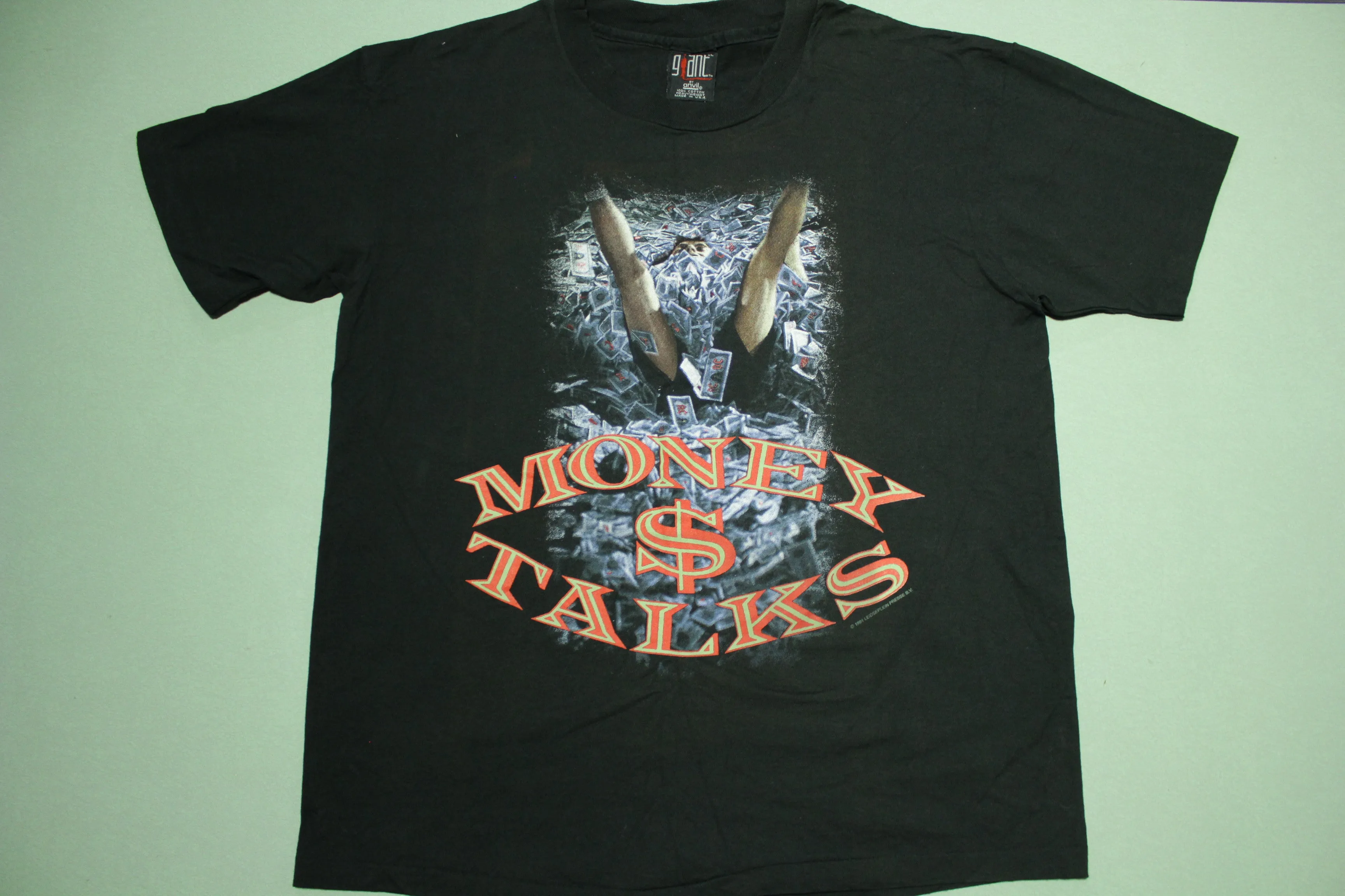 AC/DC Money Talks Vintage 90's 1991 Giant Tag Angus Single Stitch USA Deadstock T-Shirt