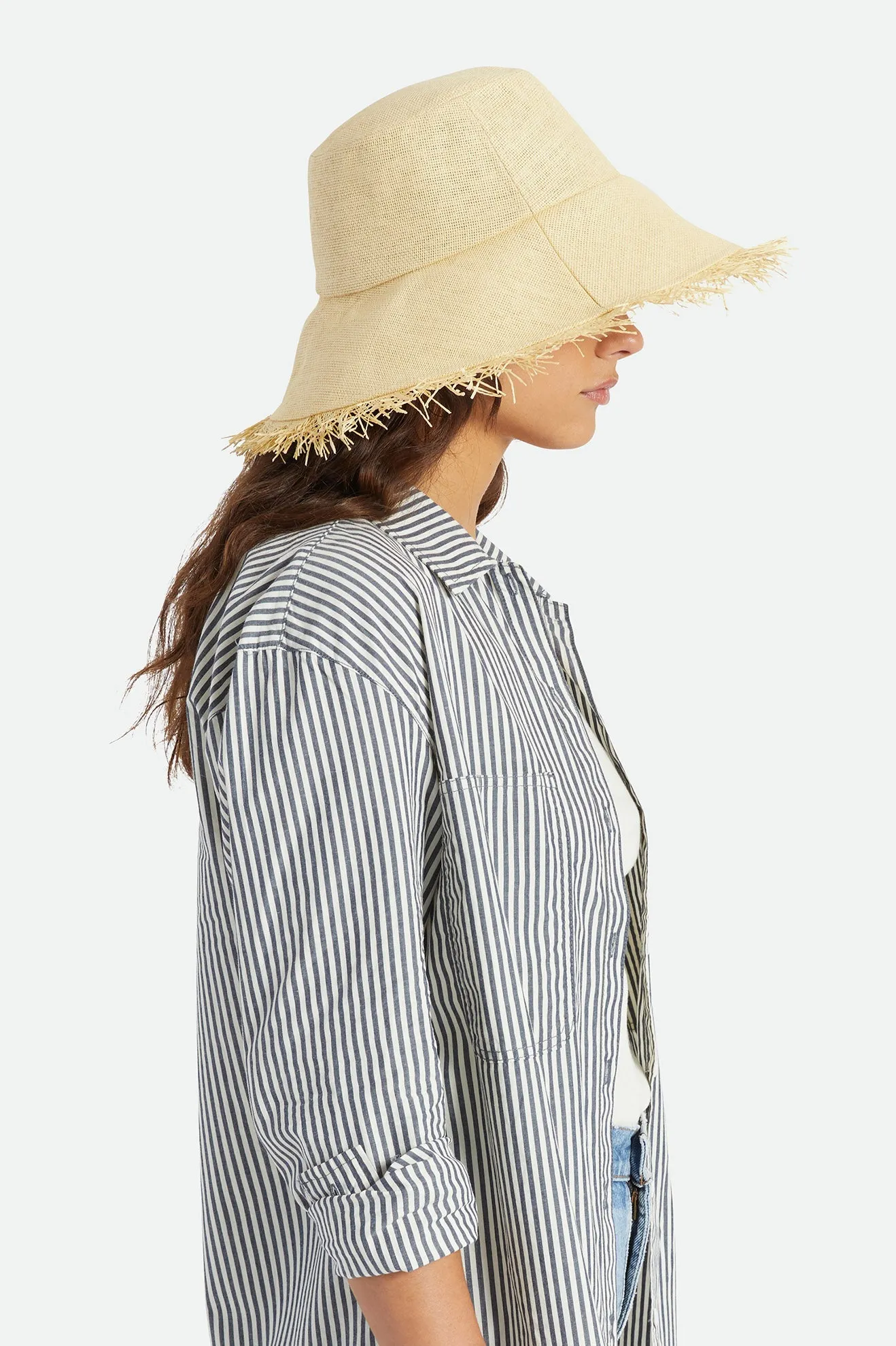 Alice Straw Bucket Hat - Tan