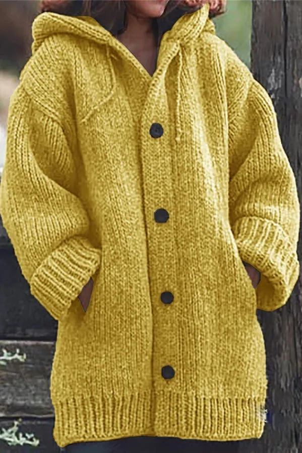 Cozy All-Day Everyday Hooded Cardigan with Convenient Pockets