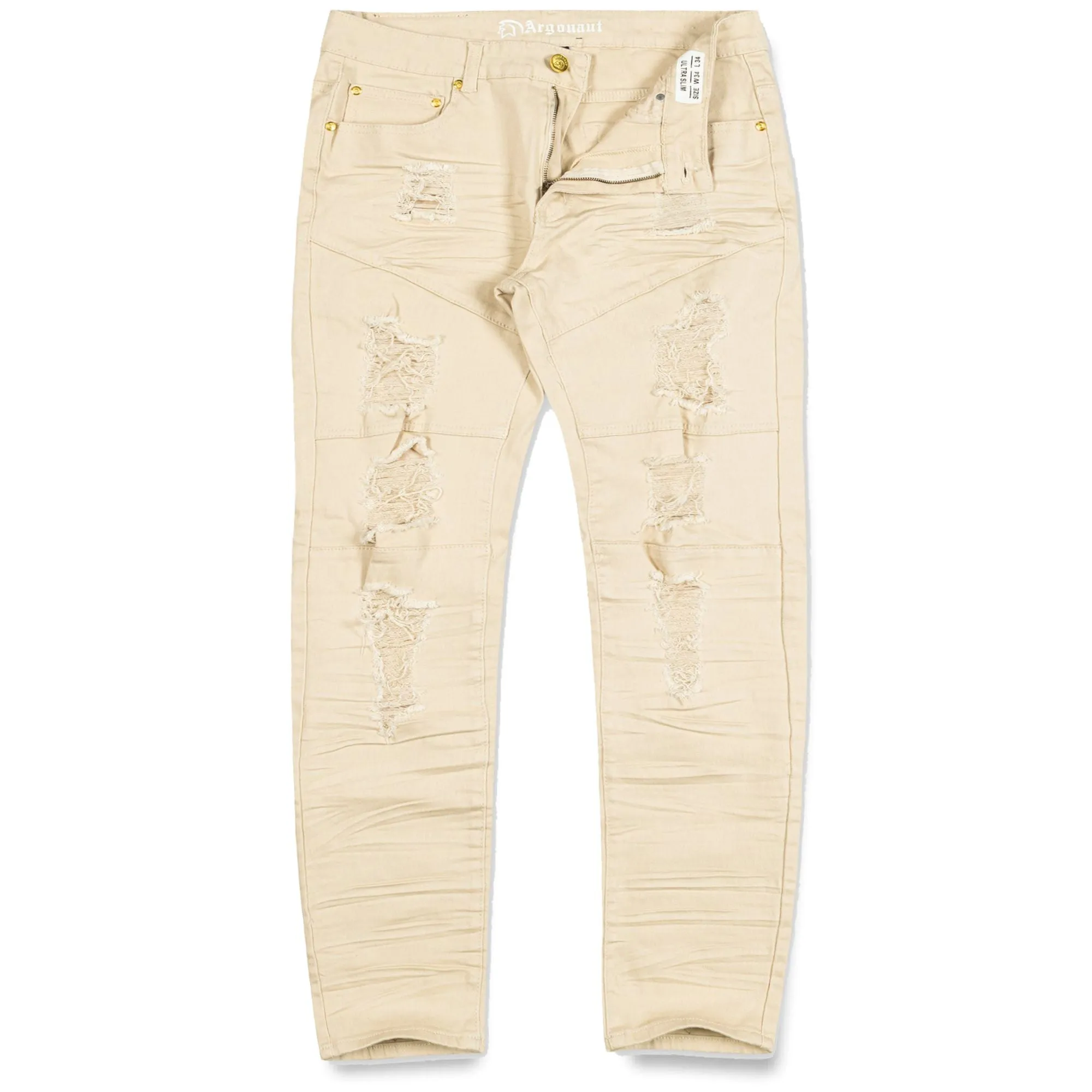 Argonaut Nations Boys Ripped Twill Jeans (Bone)