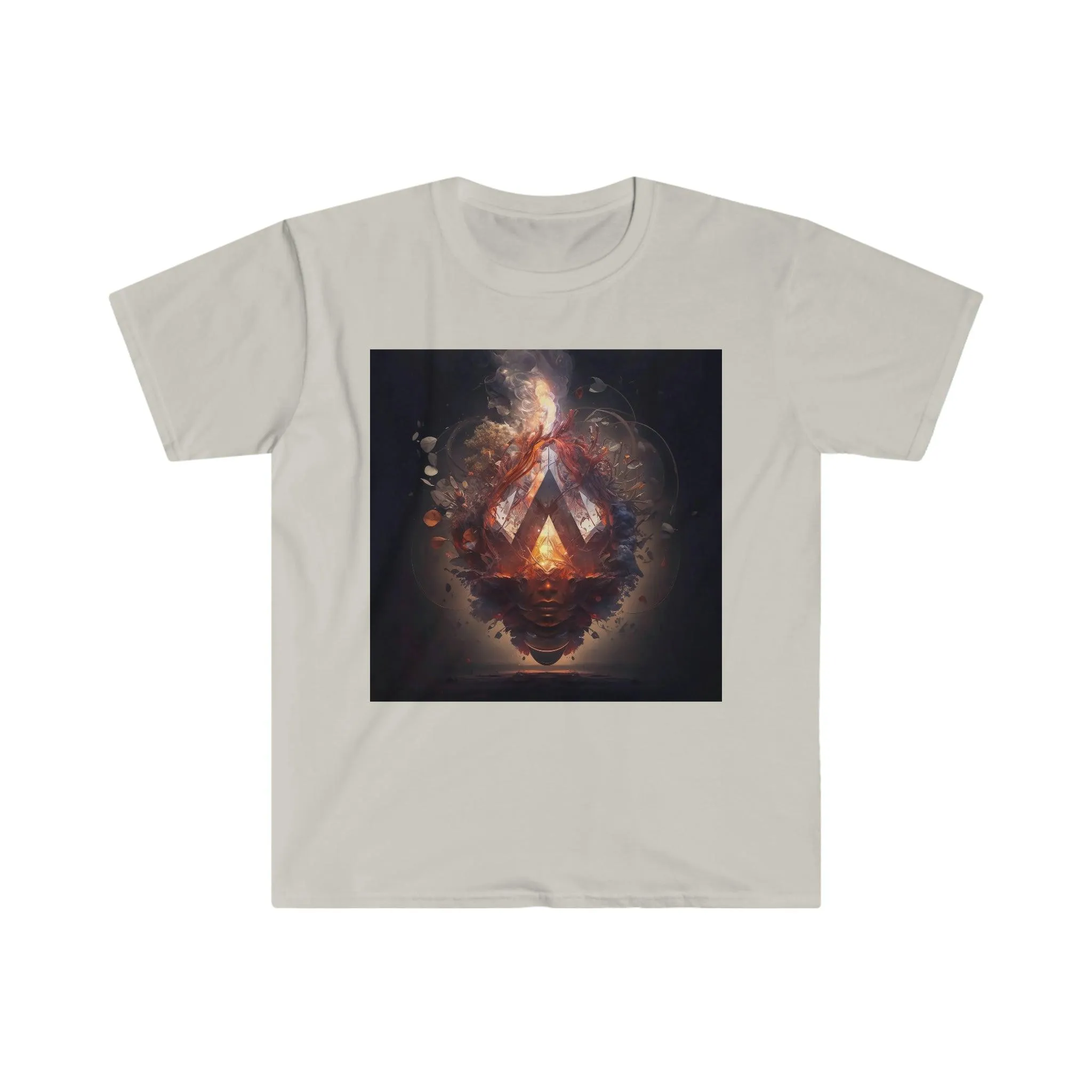 Artificial Intelligence Generated Art T-Shirt - Men's and Women's Unisex - for Festival and Street Wear - Alchemystic Epiphany (Trippy) v1.1