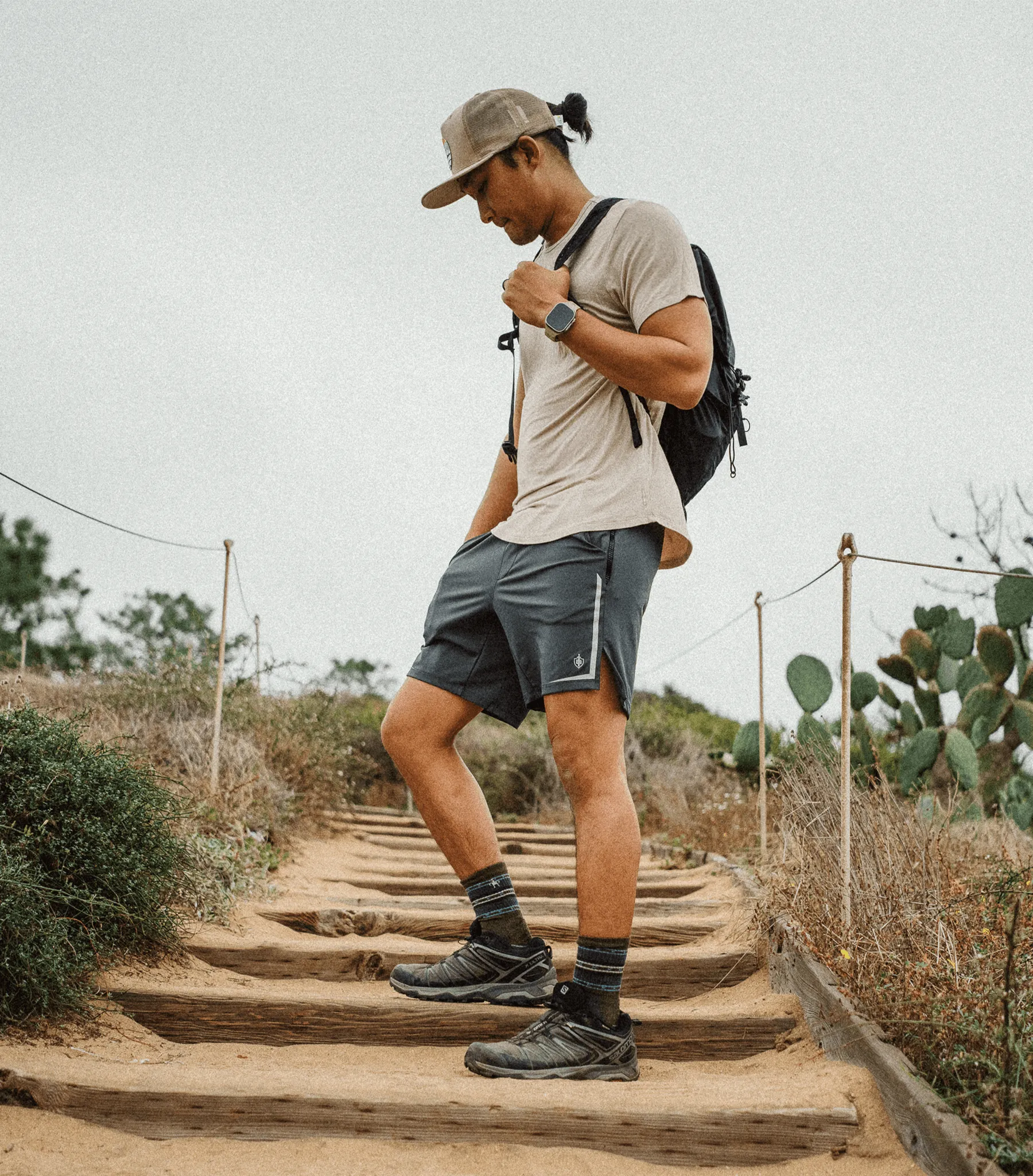 Bamboo Swift Curve-Hem T-Shirt - Sandstone