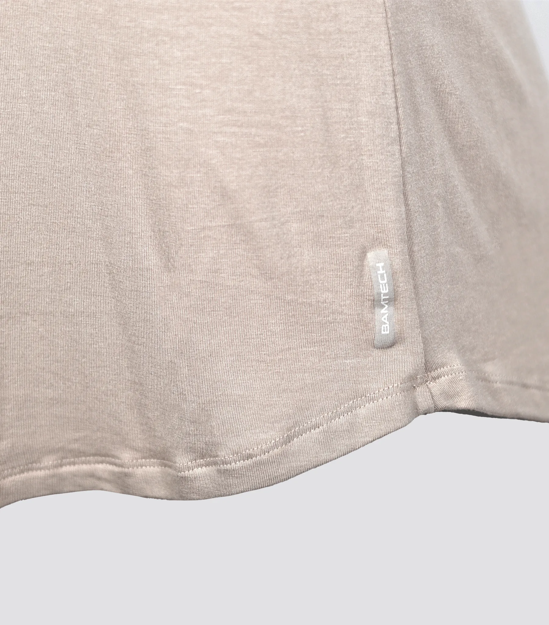 Bamboo Swift Curve-Hem T-Shirt - Sandstone