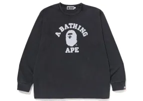 Bape Overdye College Relaxed Fit L/S Tee Black