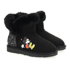 Black Disney Fur Boots