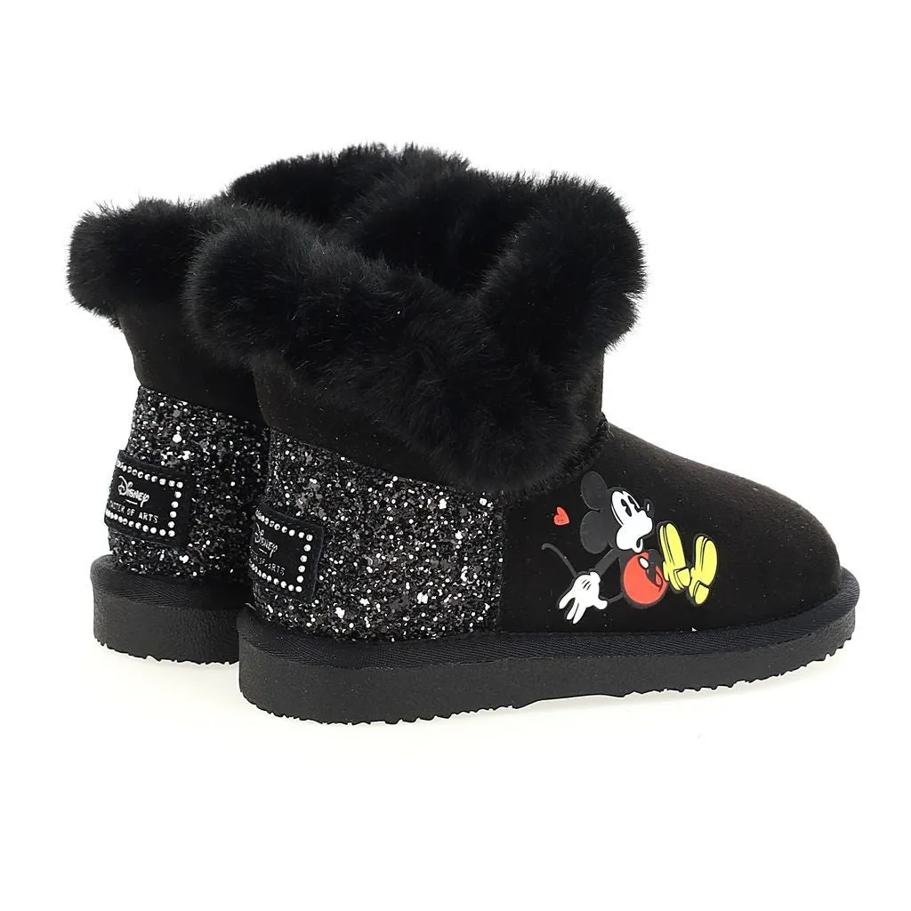 Black Disney Fur Boots