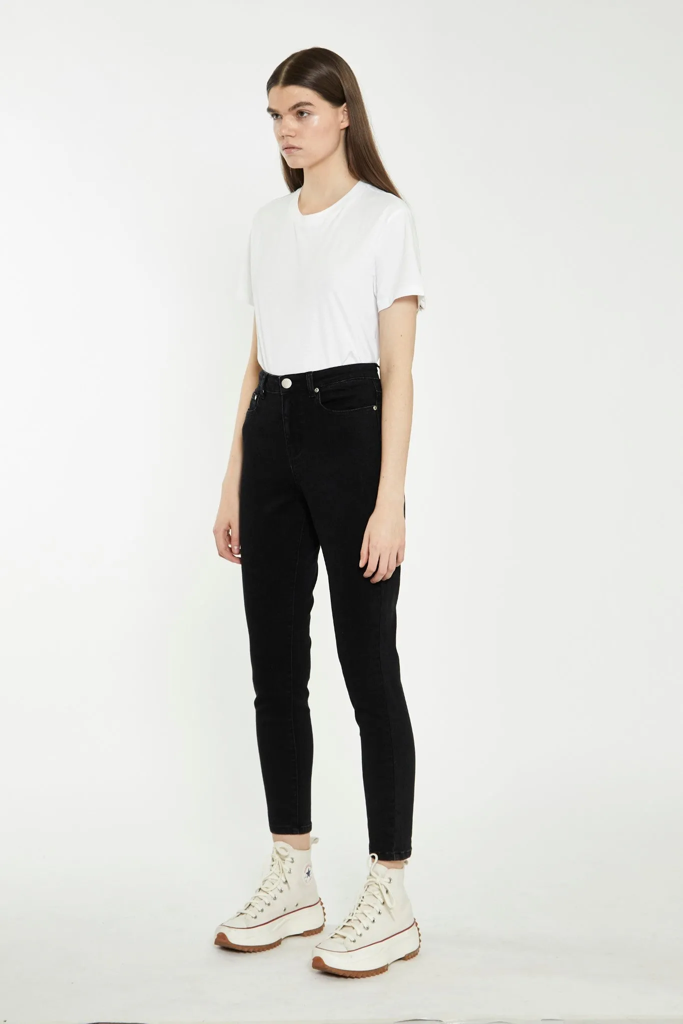 Black High Waisted Skinny Jeans