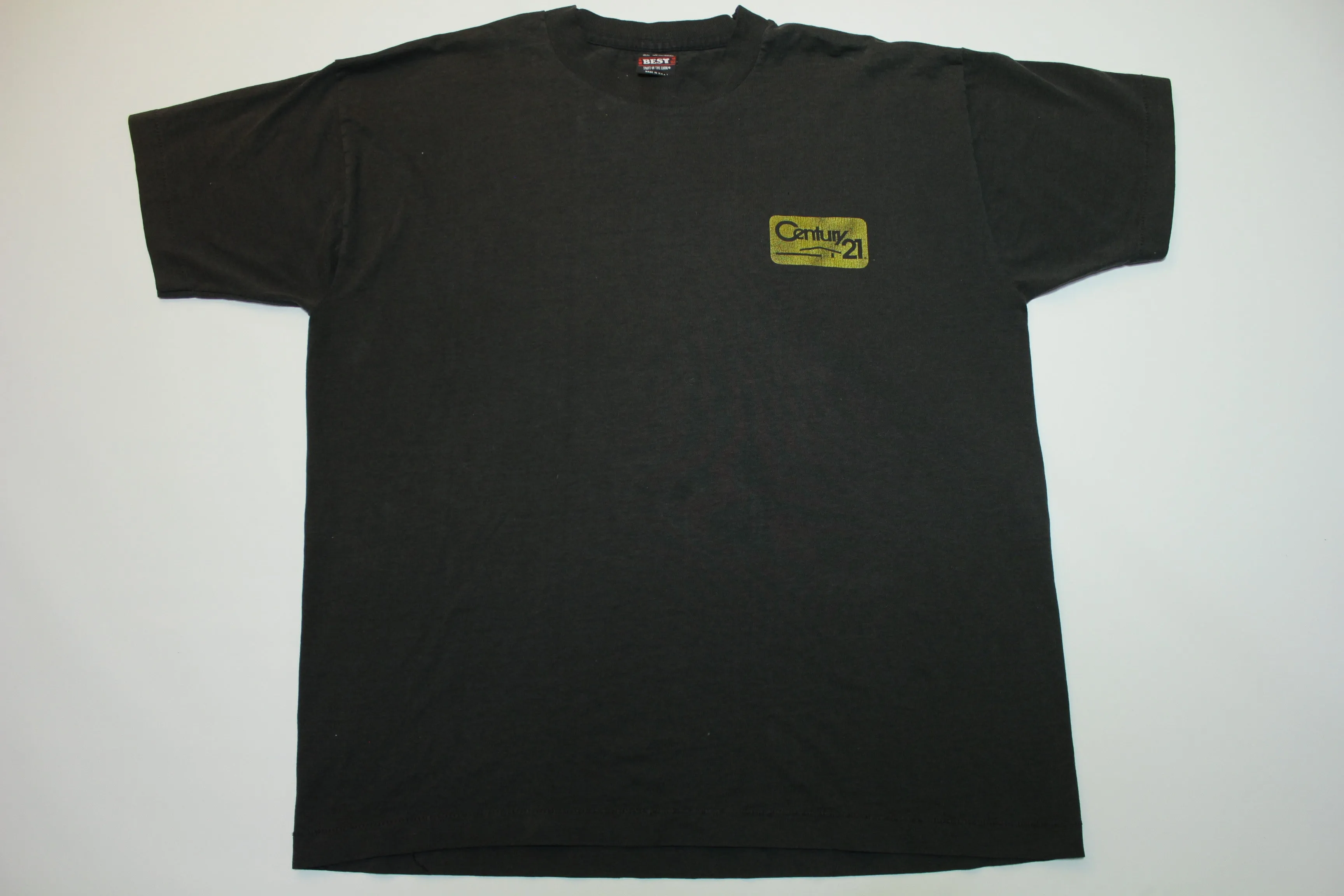 Vintage 90s Century 21 Lean On Us Realtor T-Shirt - Single Stitch, Made in USA - FOTL Quality Tee