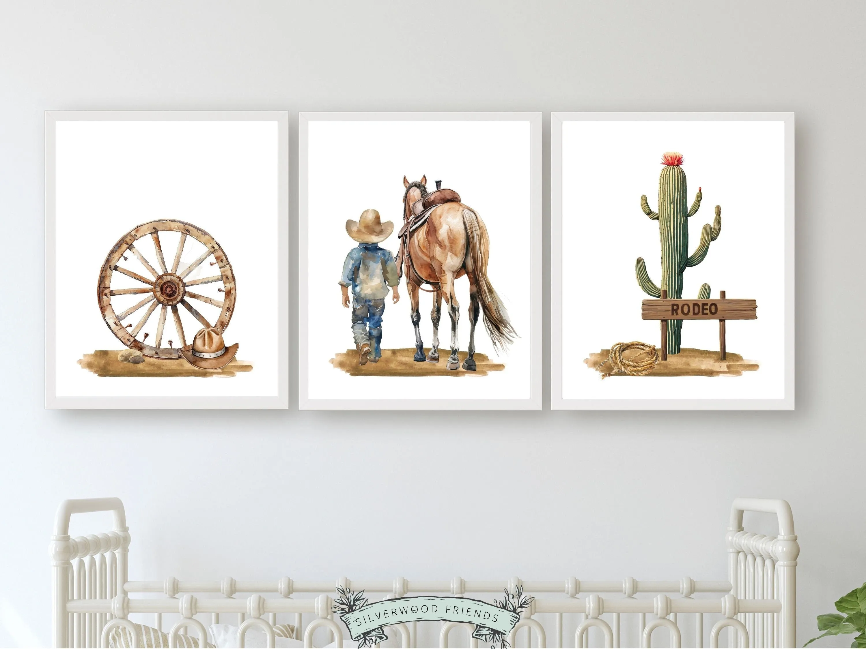 Cowboy Nursery Prints - Set 2