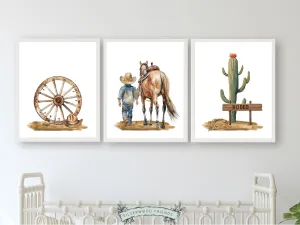 Cowboy Nursery Prints - Set 2