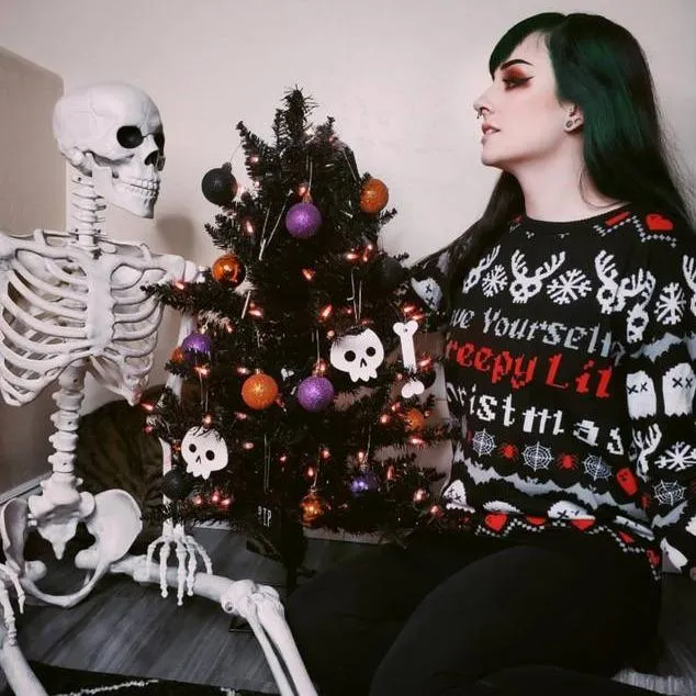 Creepy Lil Christmas Knit Sweater