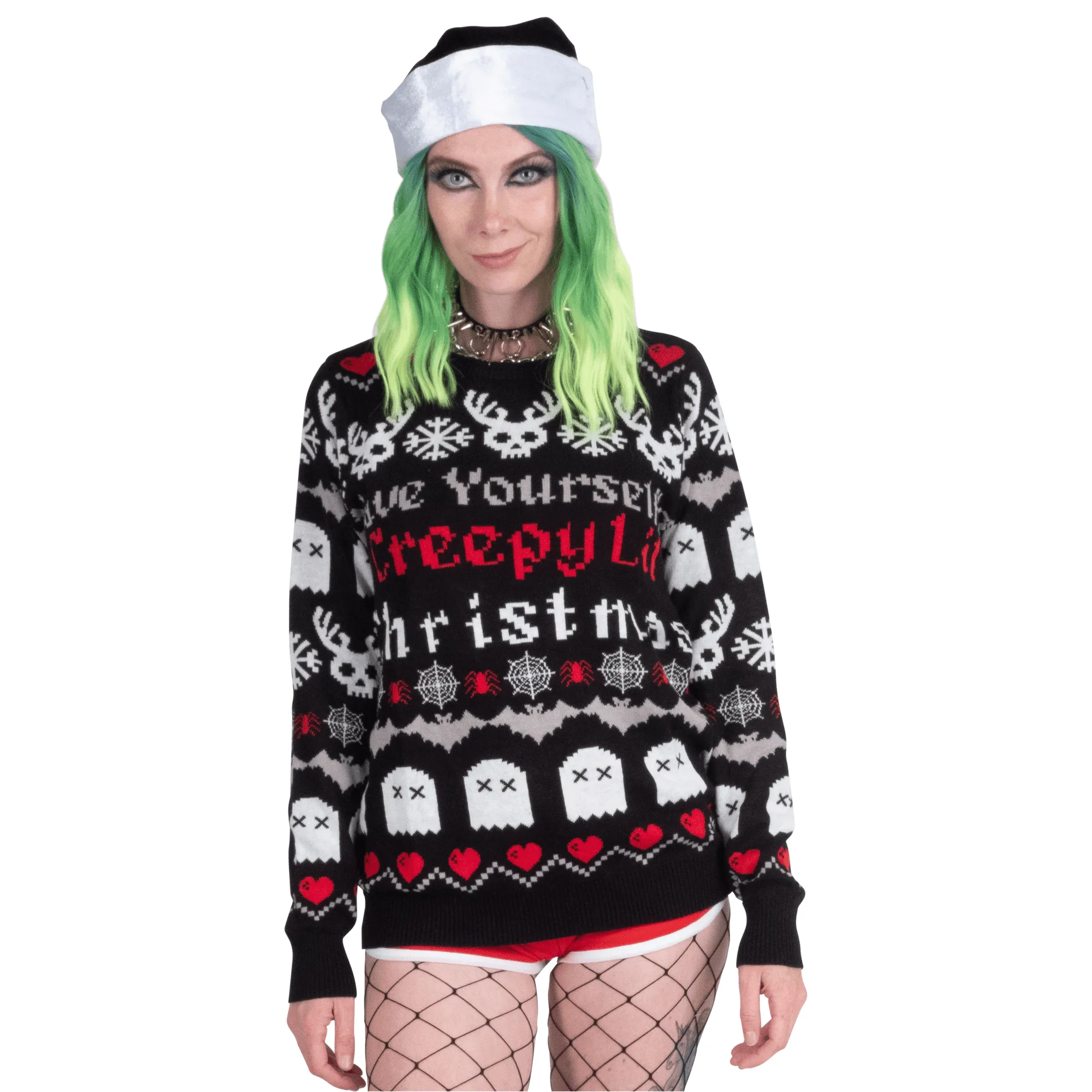 Creepy Lil Christmas Knit Sweater