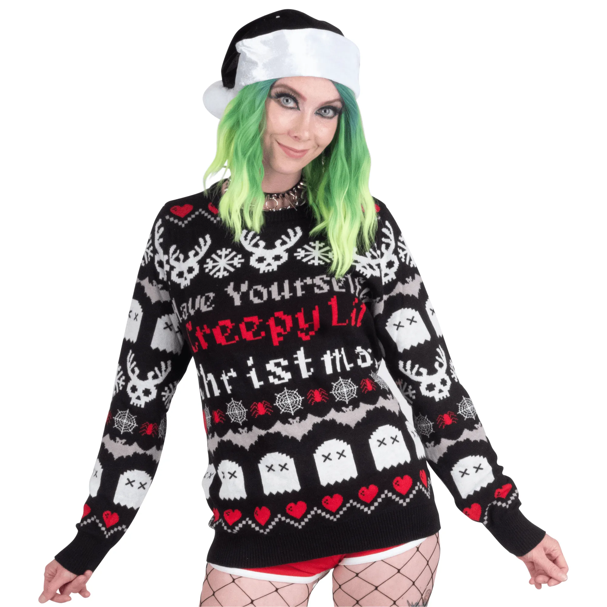 Creepy Lil Christmas Knit Sweater