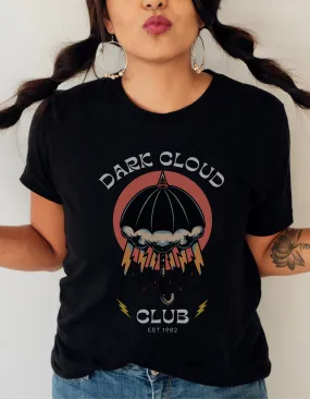 Dark Cloud Club Tattoo T-shirt / Dark Cloud Lightning Eye Unisex Vintage Traditional Tattoo Tee Shirt / Punk Rock Clothing Tshirt