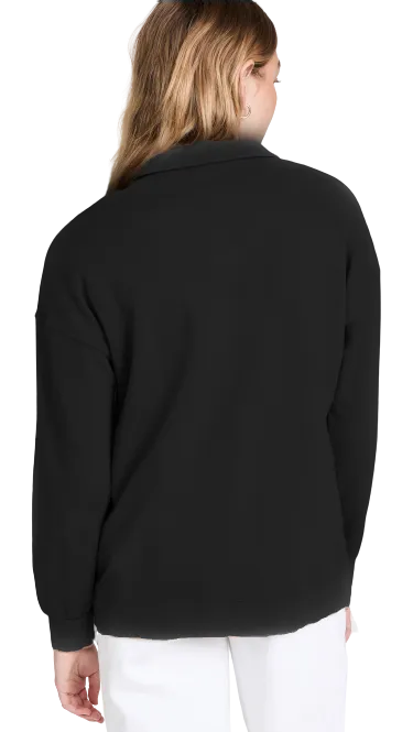 Denny Collared Henley - Black