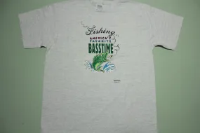 Fishing Is America's Favorite Basstime Shoe Box Hallmark Vintage 90's T-Shirt