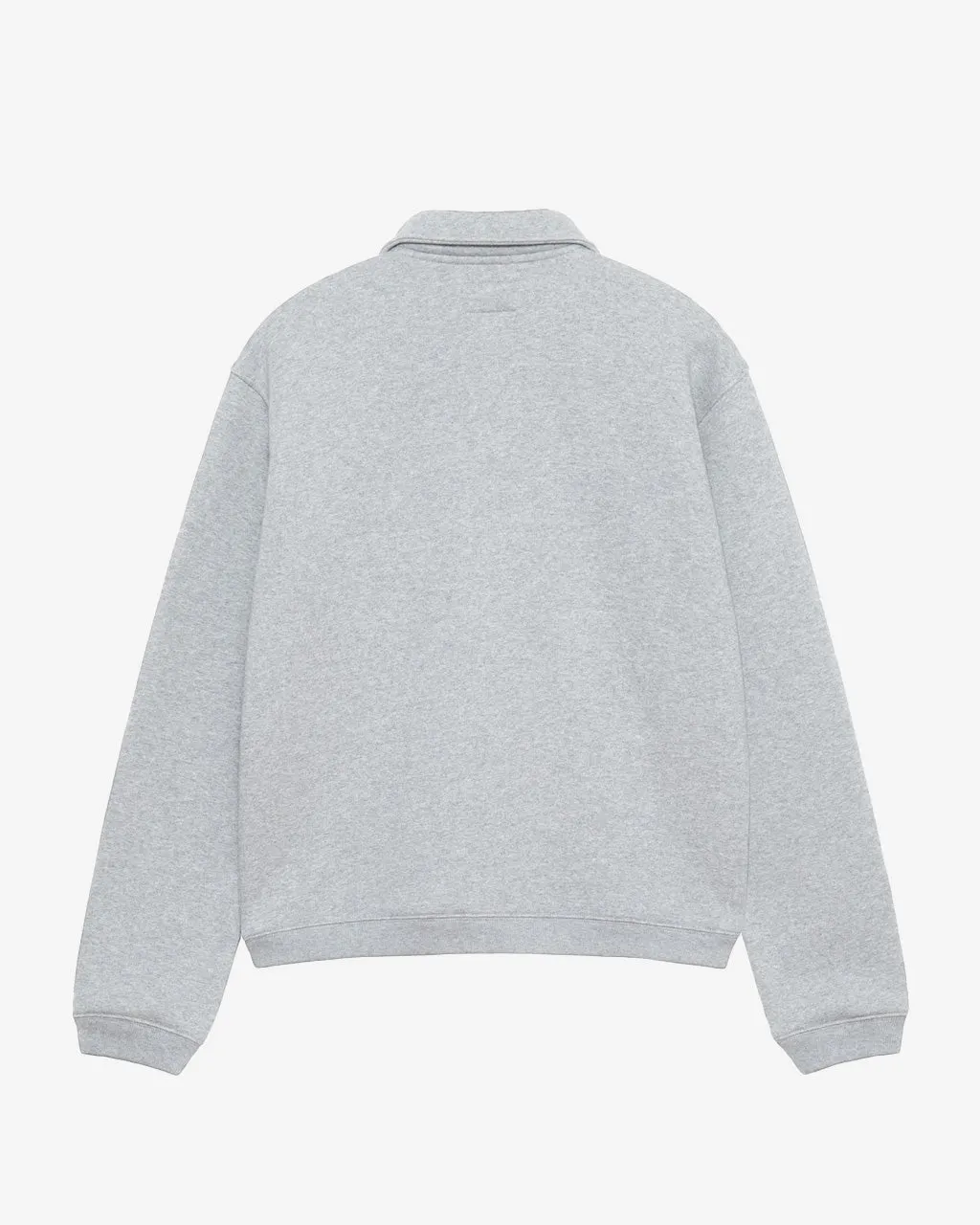 Fleece Zip Mock Grey Heather