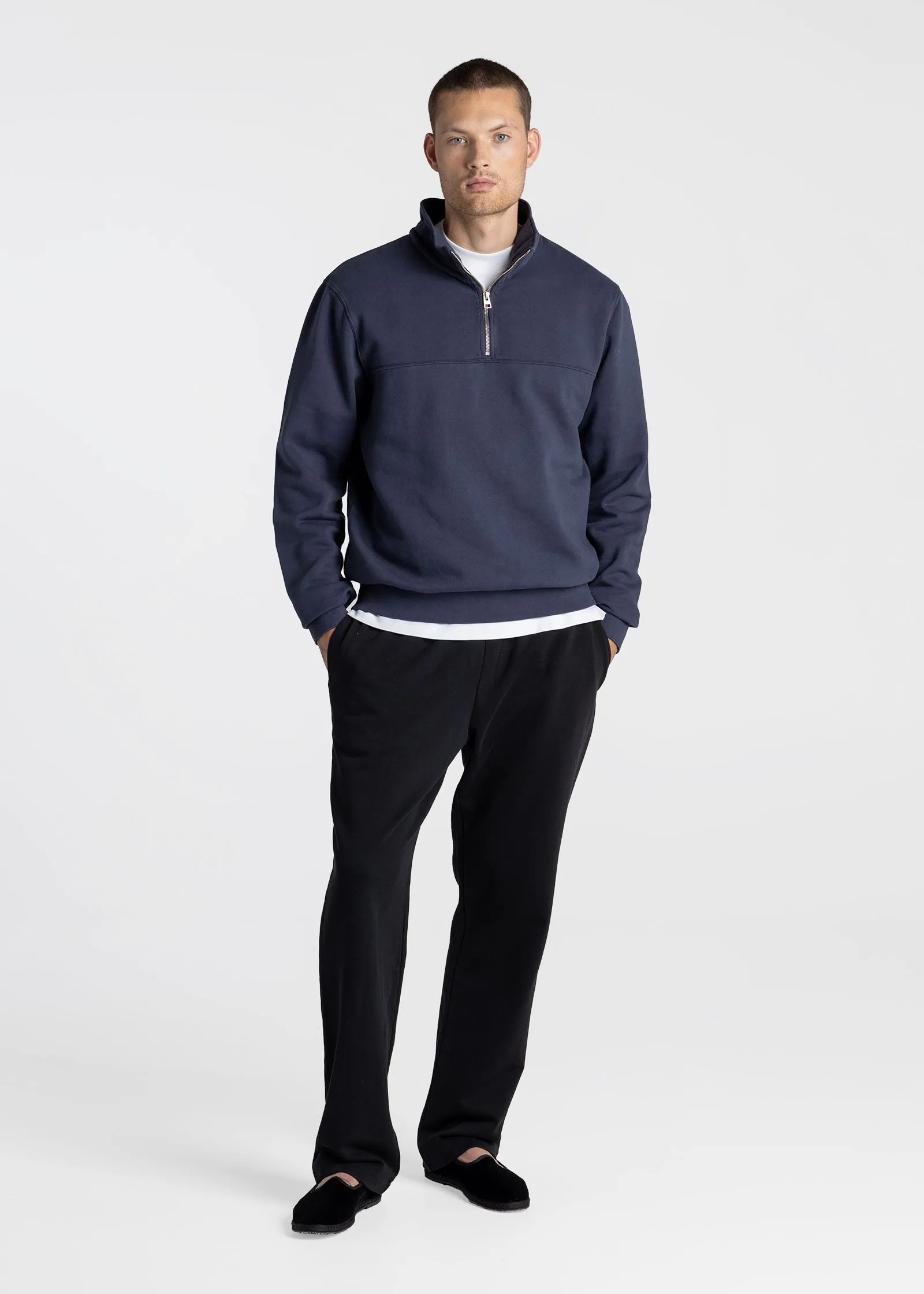 Half-Zip Sweater - Washed Blue