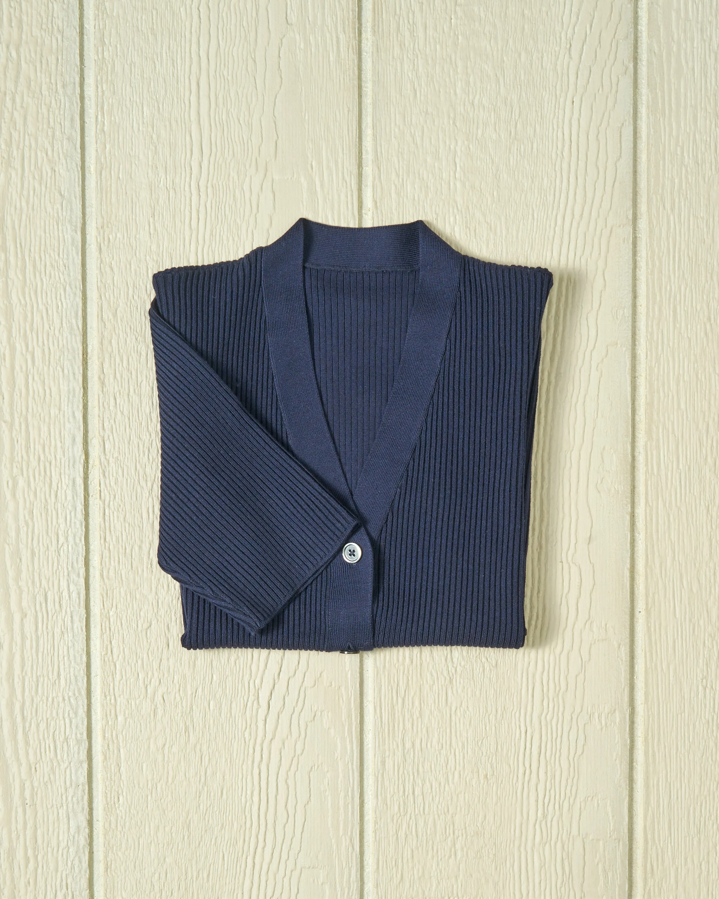 Haven Short Sleeve Knit Cardigan in Navy