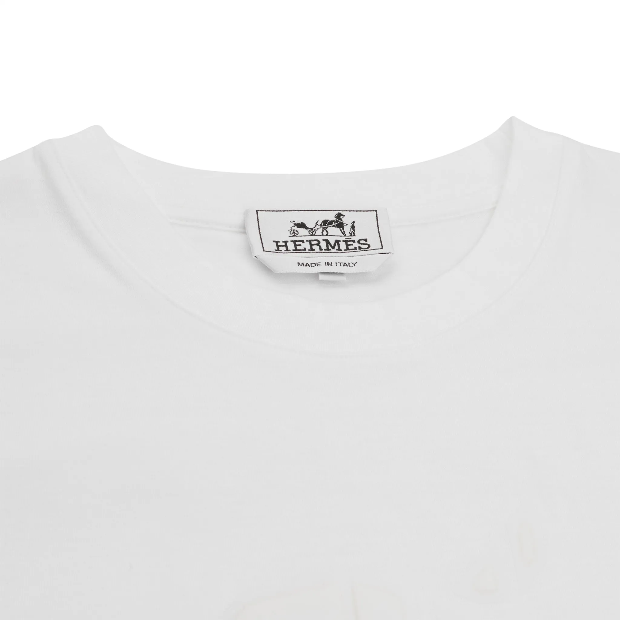 Hermes Paris "Chevaux en Symetrie 3D" White T Shirt