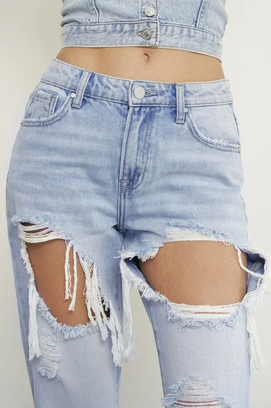 HIGH RISE BAGGY JEANS