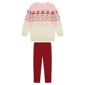 Holiday Sweater Set | Pink