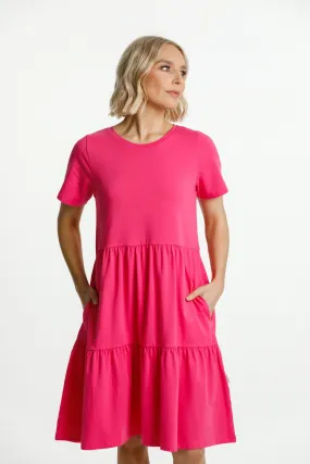 Home-Lee Kylie Dress - Rasberry Pink