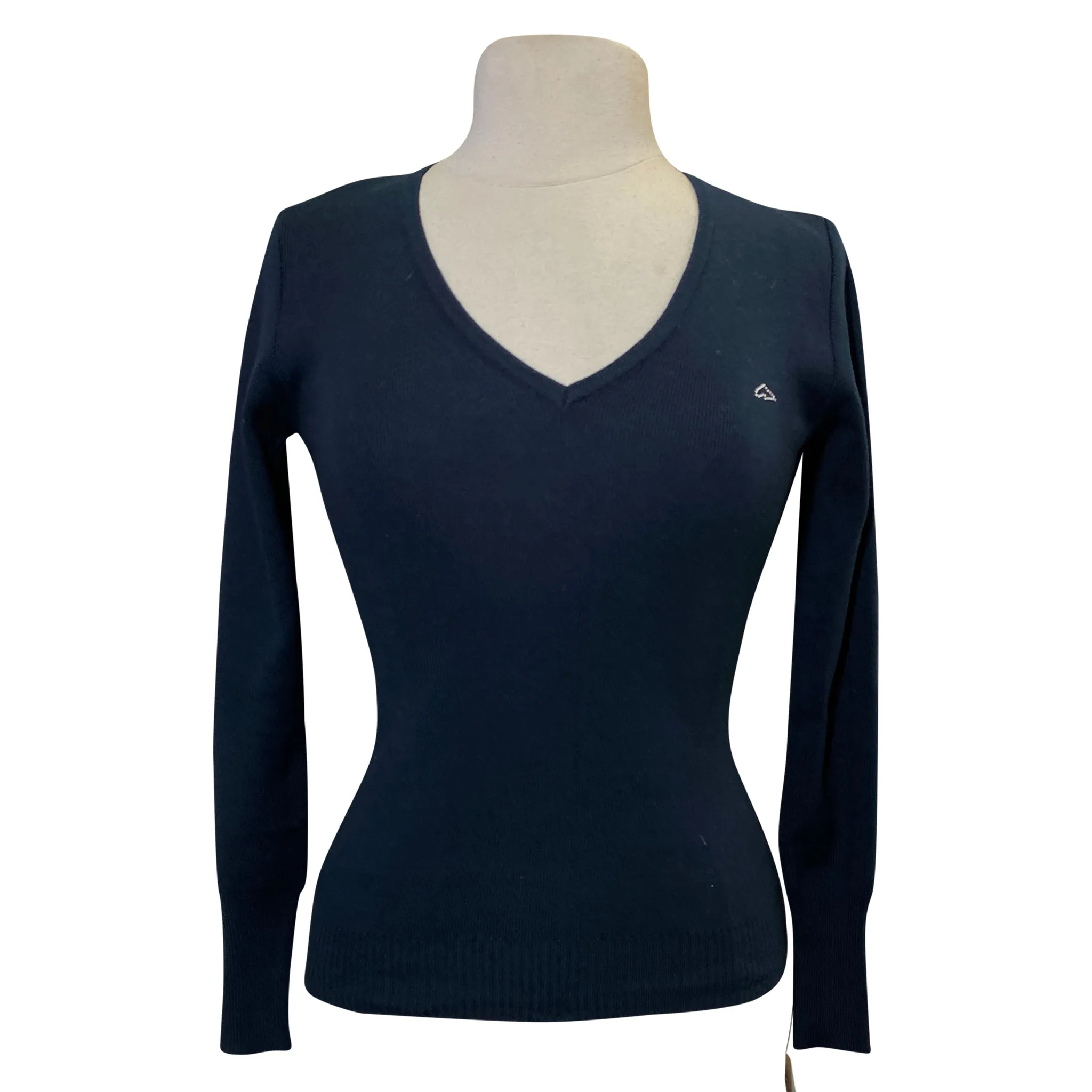 IAGO 'Audrey' V-Neck Sweater in Navy - Women's XS