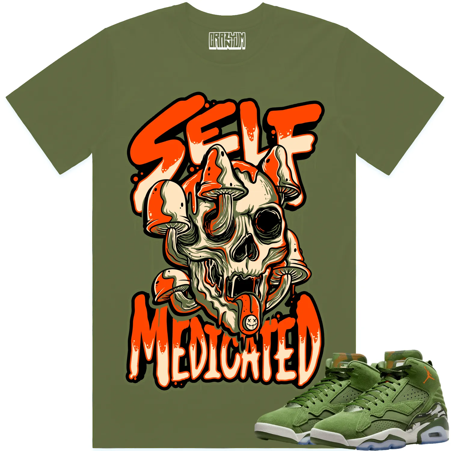 Jordan MVP Sky J Olive Shirt to Match - CELADON SELF MEDICATED