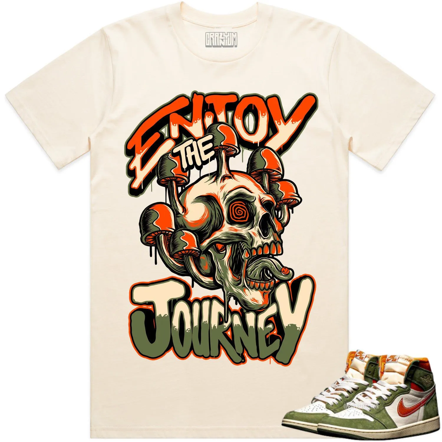 Jordan Retro 1 Celadon 1s Shirt to Match - CELADON ENJOY THE JOURNEY