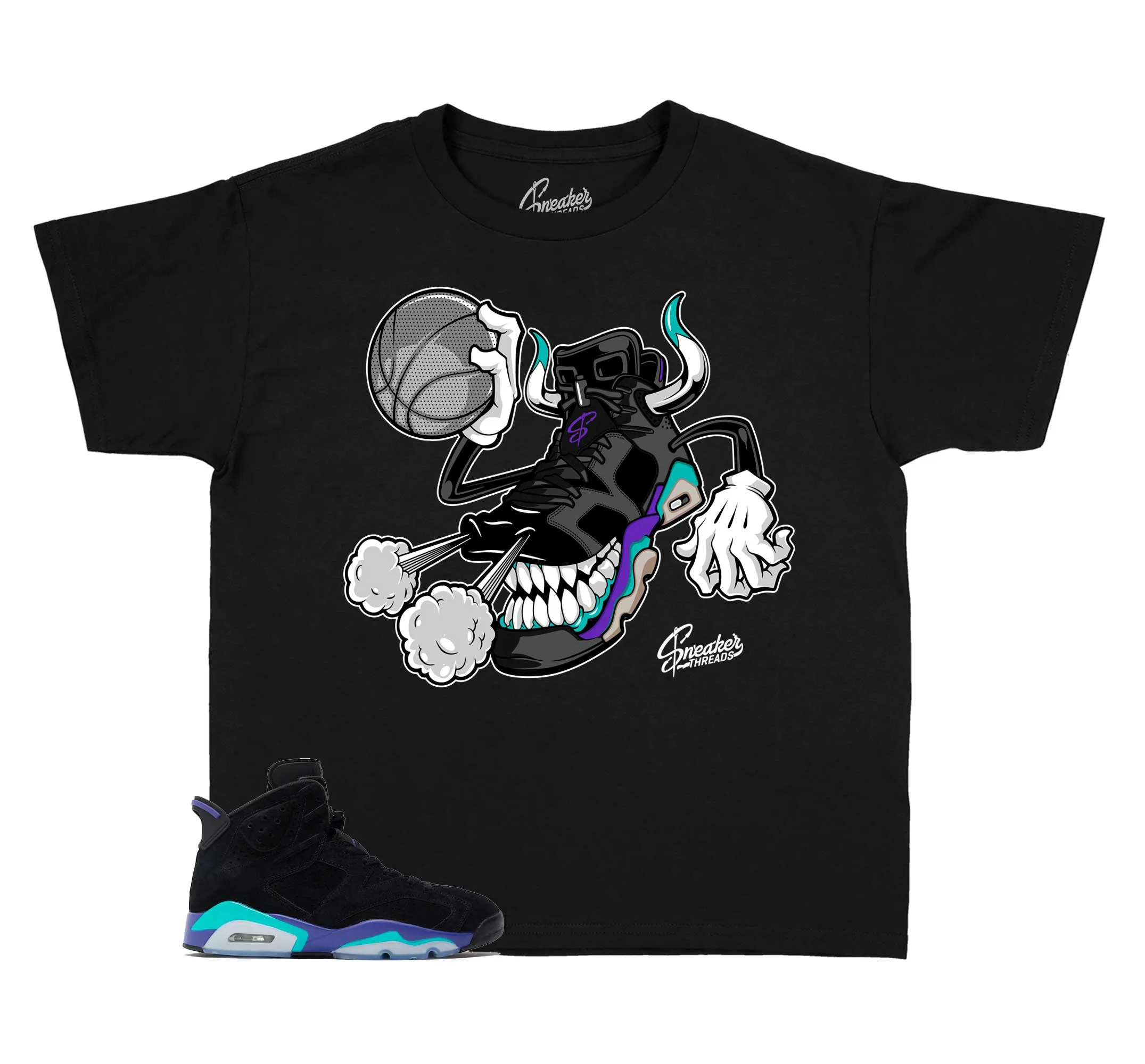 Kids Aqua 6 Shirt - Fly kicks - Black