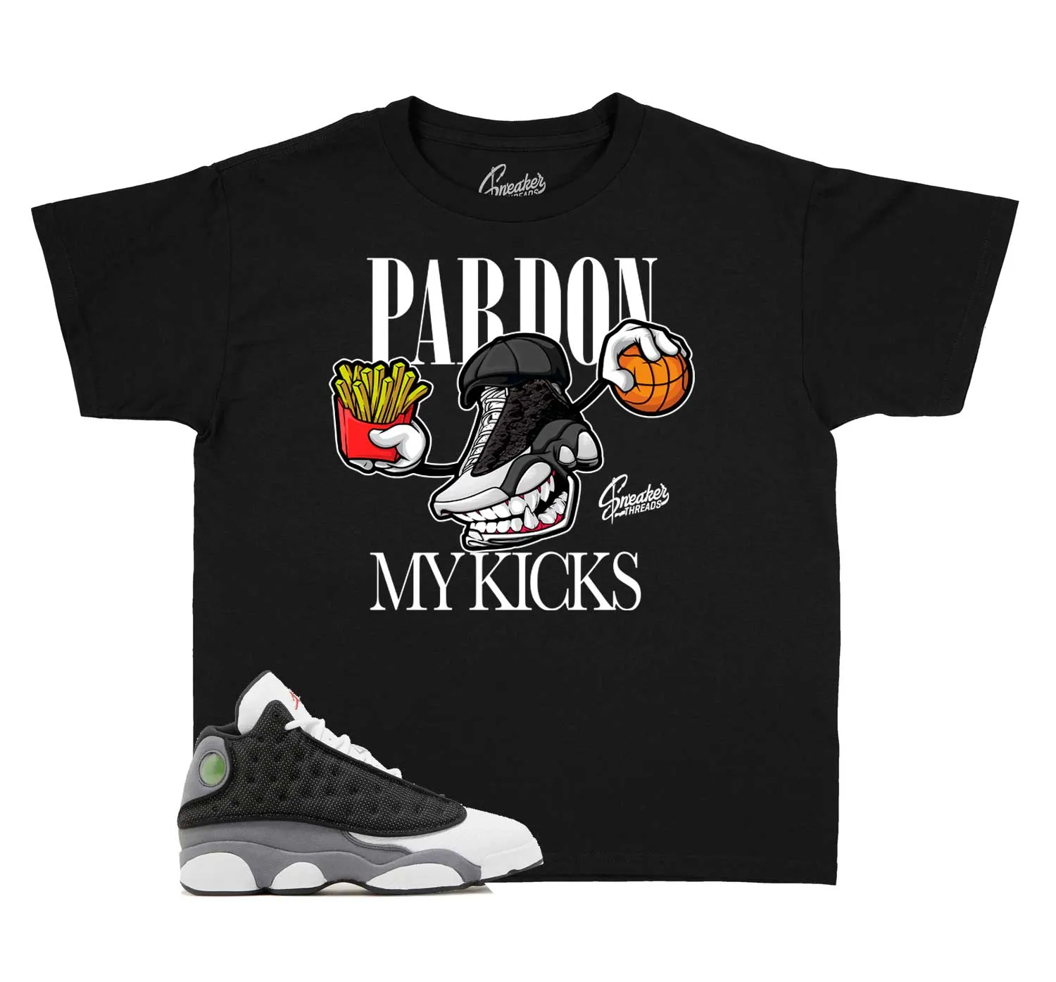 Kids Black Flint 13 Shirt - Fly kicks - Black