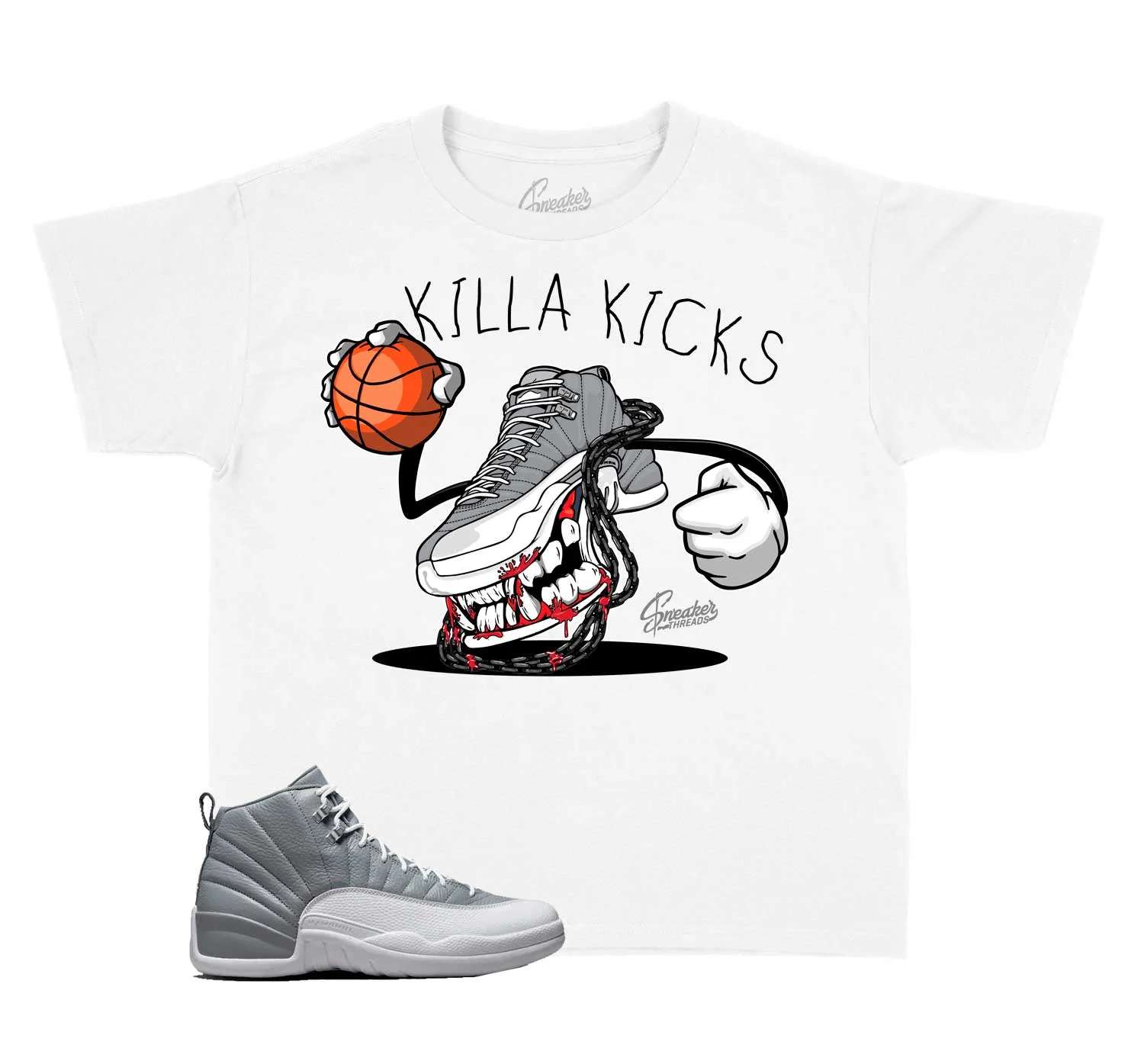 Kids Stealth 12 Shirt - Killa Kicks - White