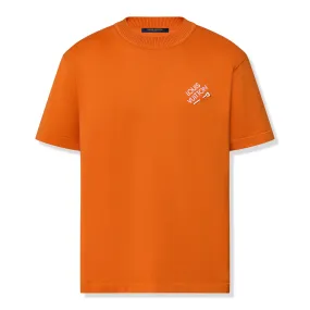 Louis Vuitton Embroidered Signature Crewneck T Shirt Orange