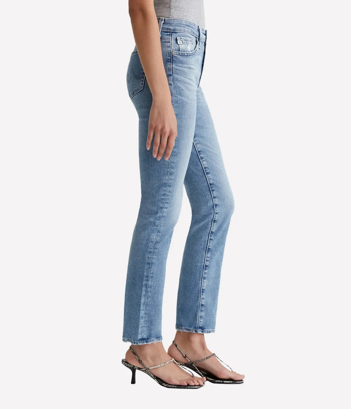 Mari High-Rise Slim Straight Jean in Impact