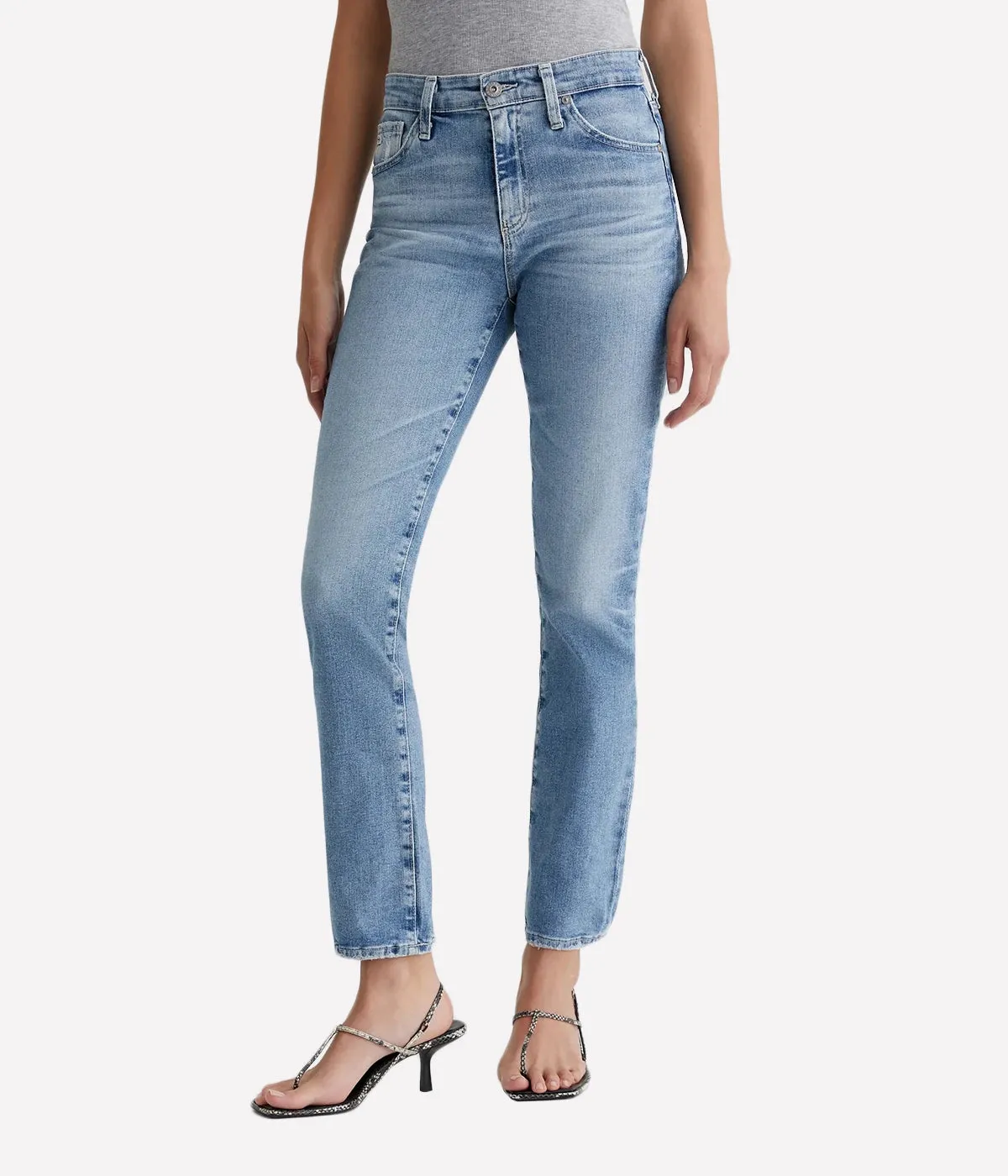 Mari High-Rise Slim Straight Jean in Impact