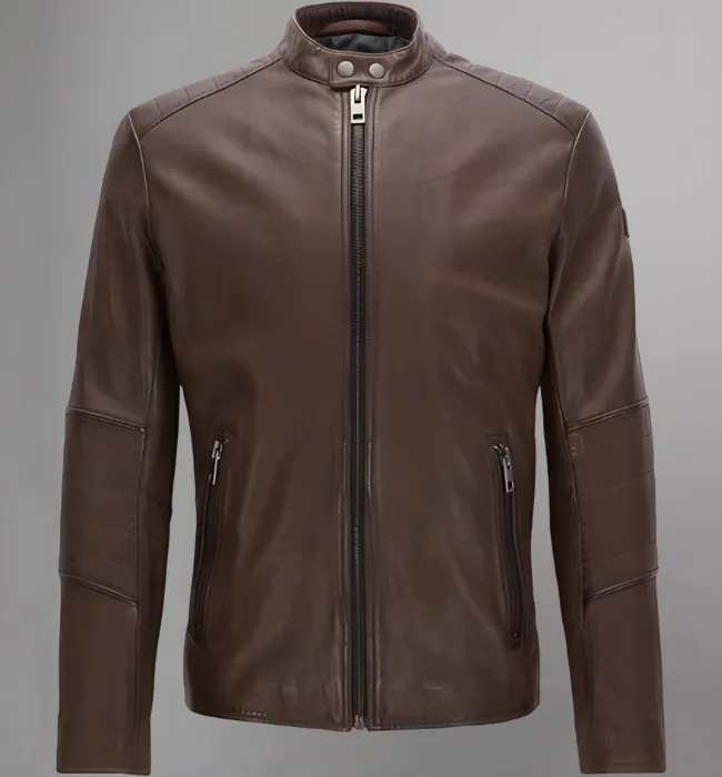 Mens Dark Brown Elegant Leather Jacket