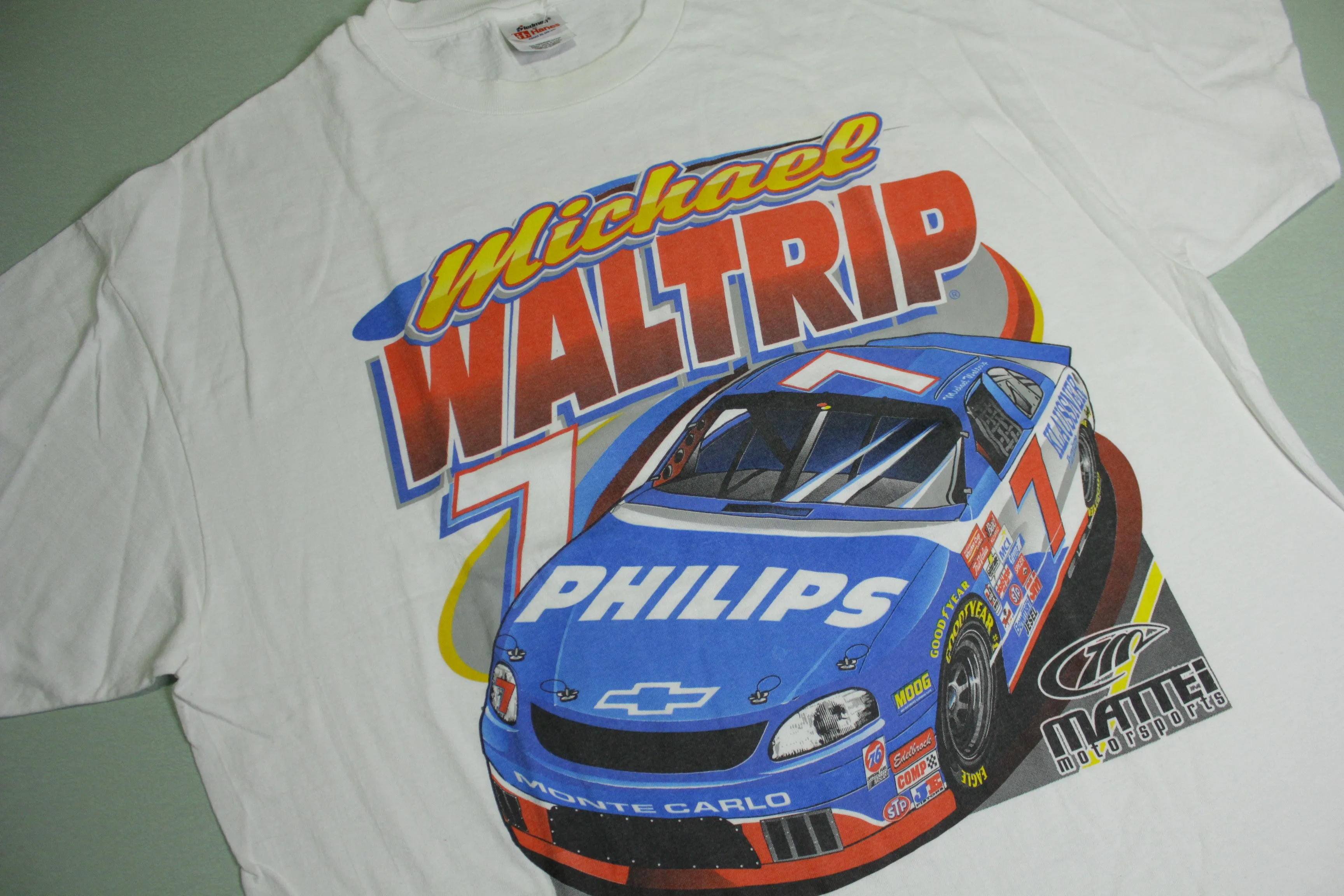 Michael Waltrip Nascar Philips Monte Carlo Vintage 1999 Mattei Motorsports 90's T-Shirt