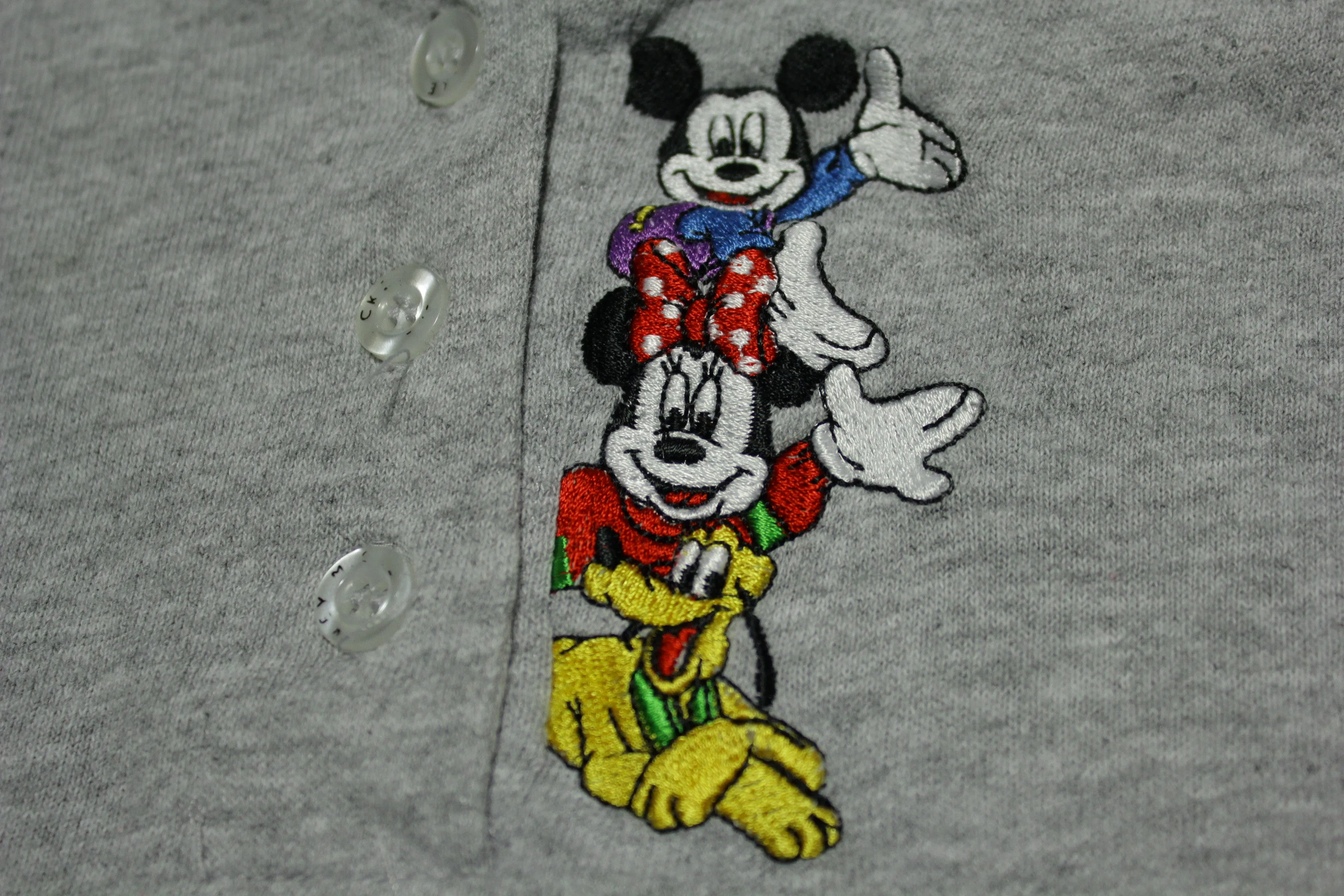 Mickey Unlimited Vintage Embroidered Minnie Pluto Disney Hensley T-Shirt