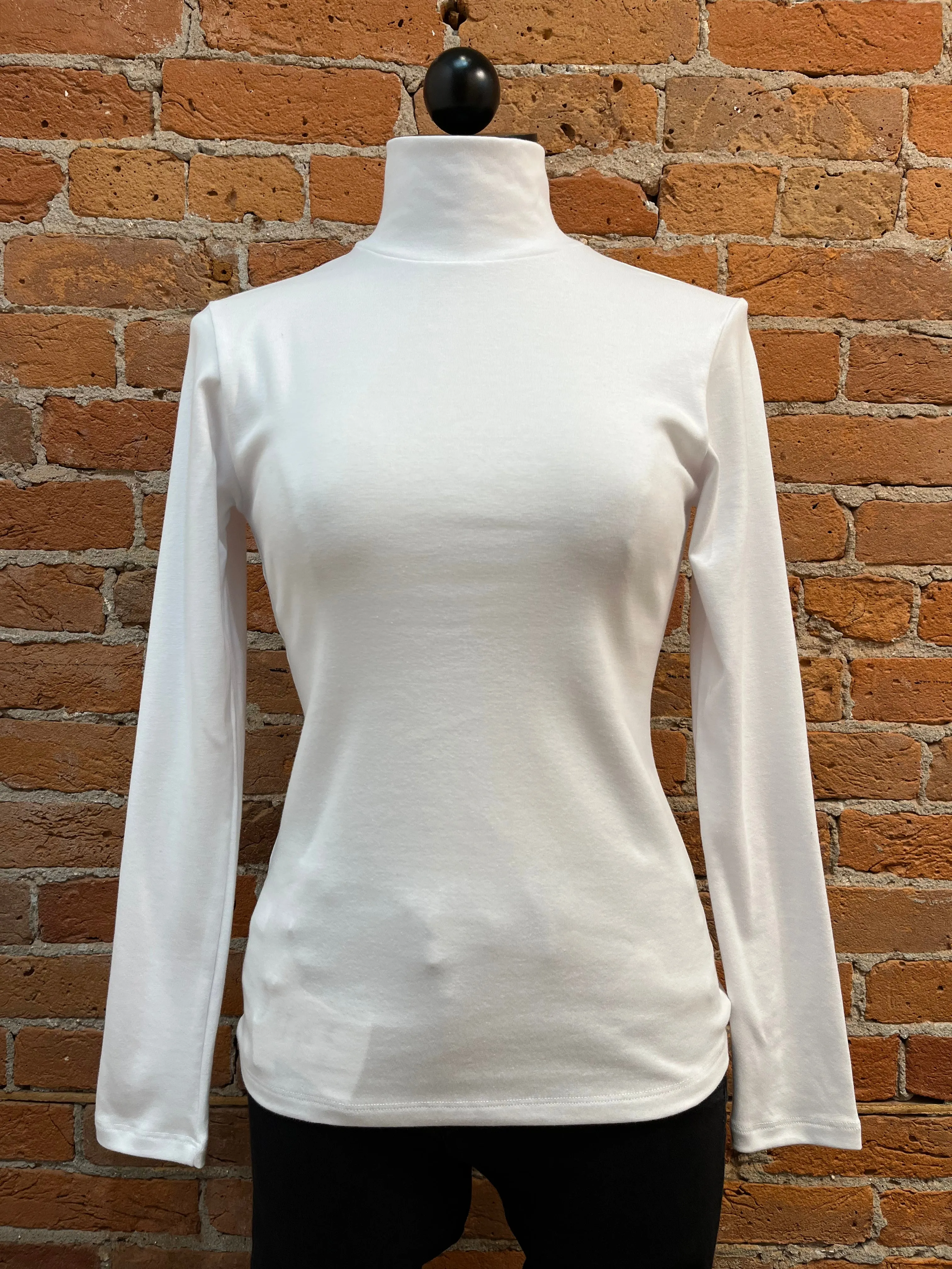 Necessitees t-shirt, mock-neck long-sleeve