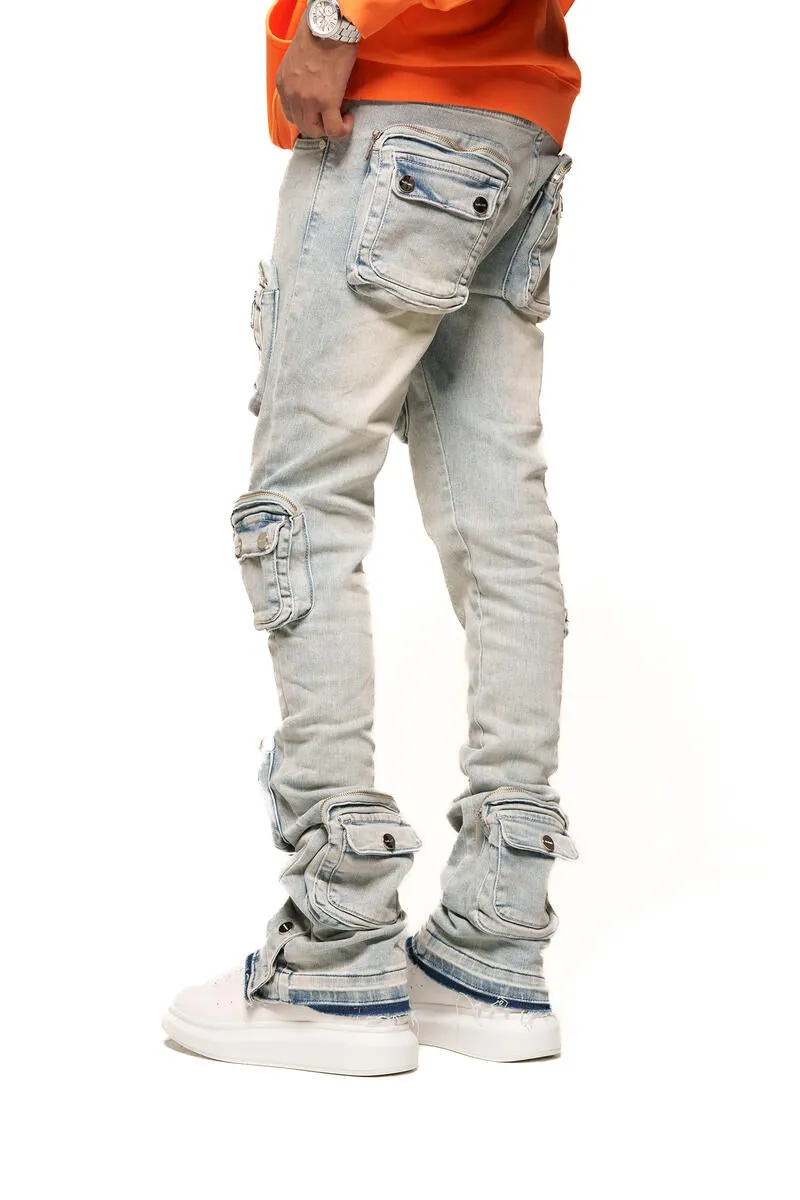 PHEELINGS JOURNEY TO GREATNESS FLARE STACK DENIM (LIGHT BLUE)