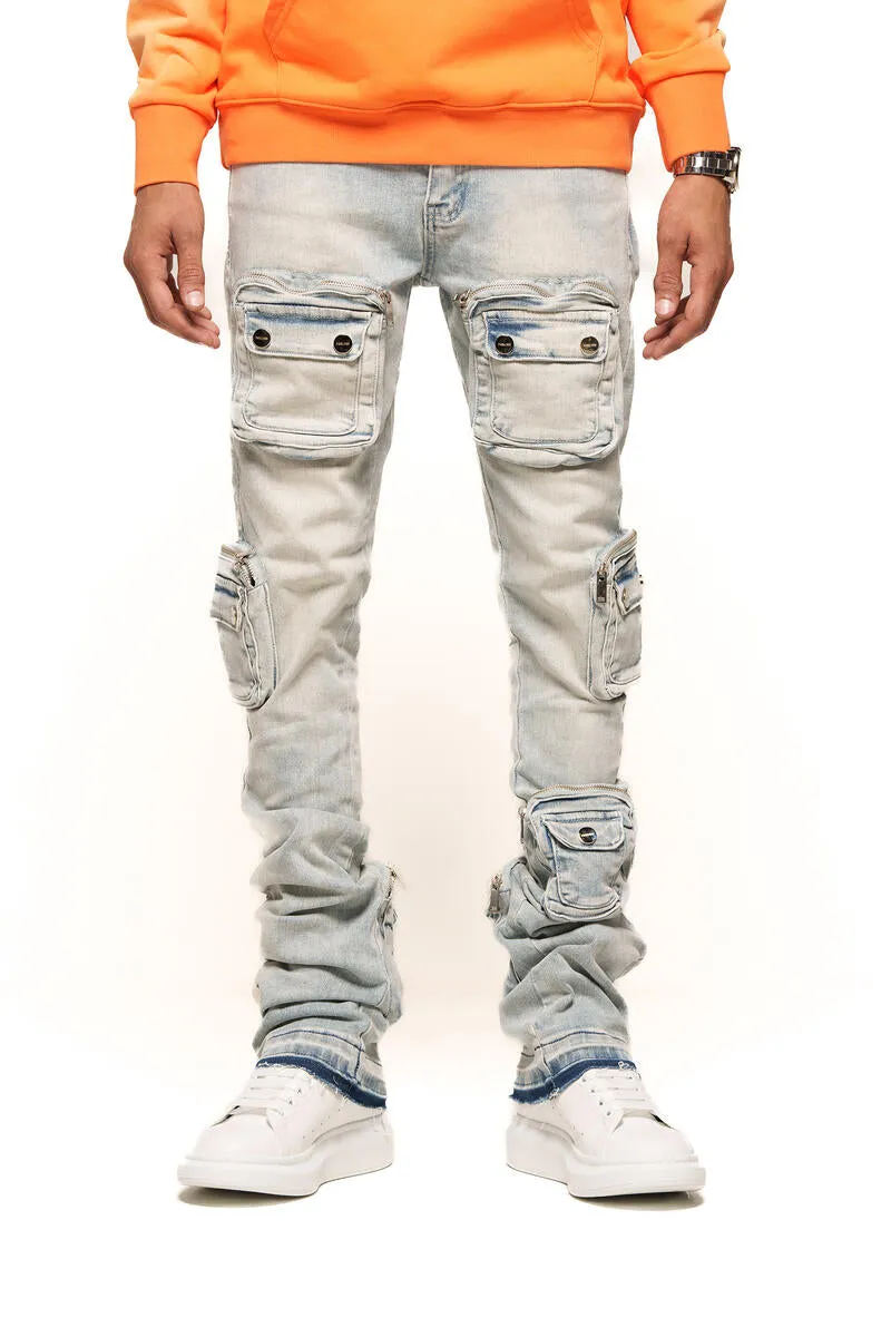 PHEELINGS JOURNEY TO GREATNESS FLARE STACK DENIM (LIGHT BLUE)