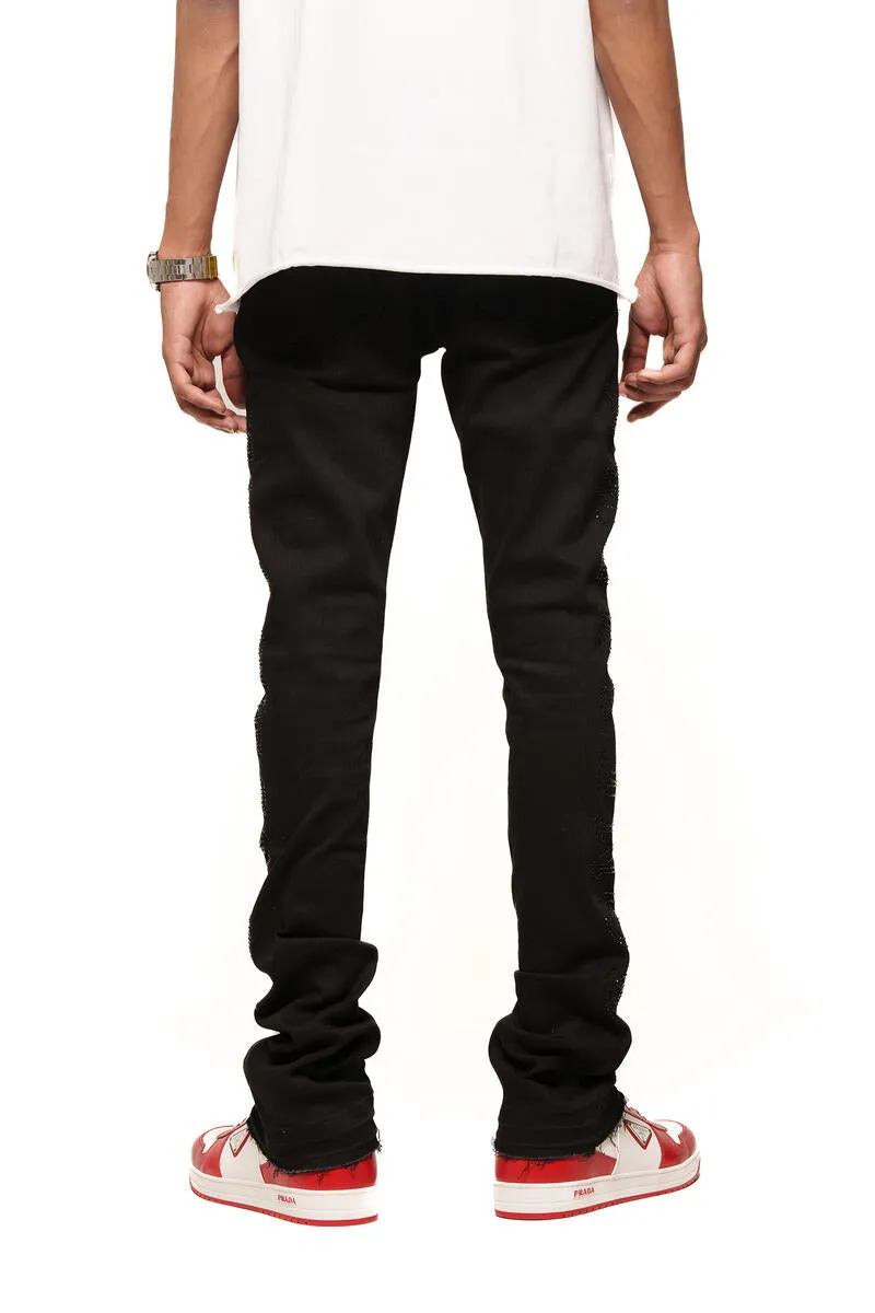 Pheelings RISING ABOVE FLARE STACK DENIM (JET BLACK)