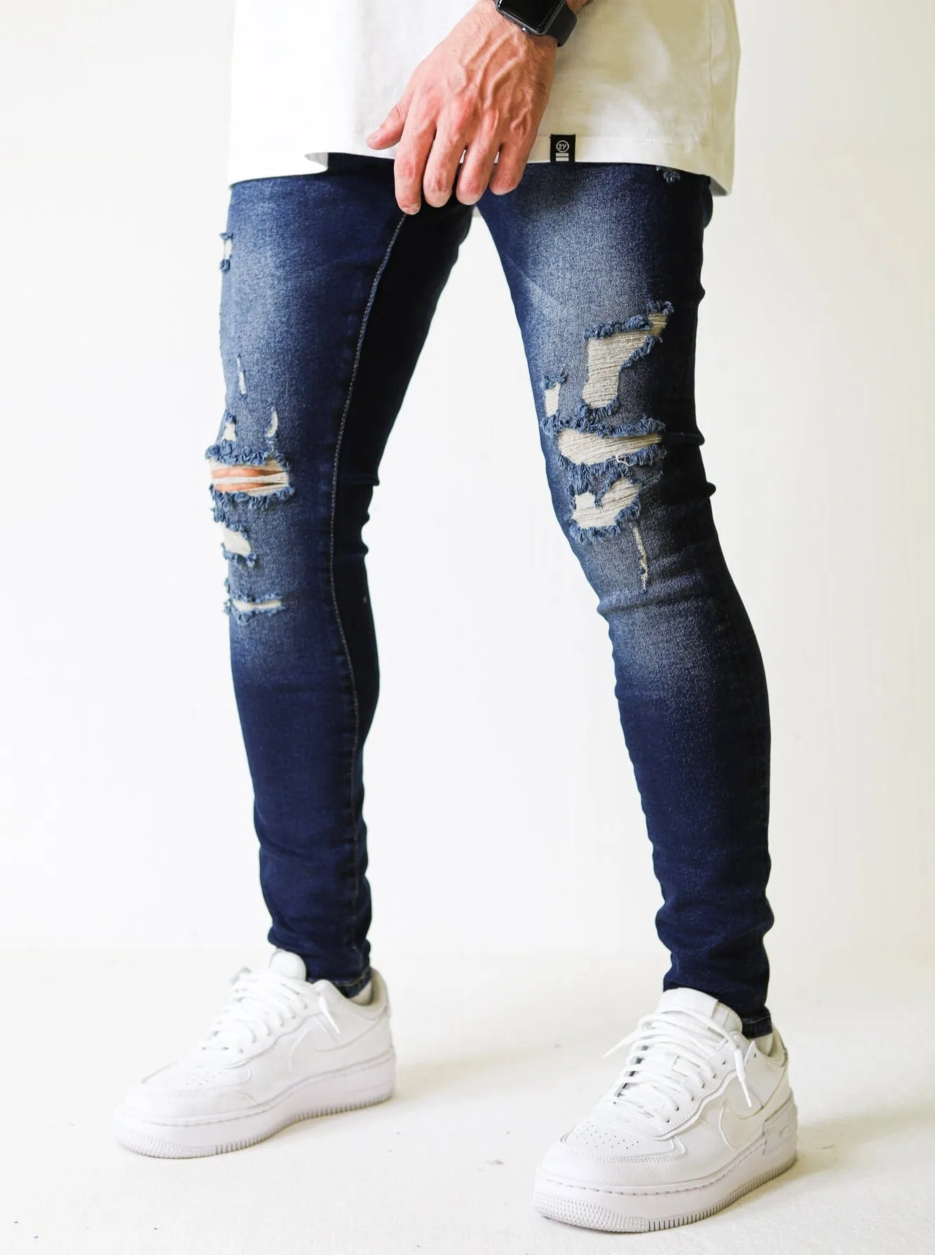 Premium 4X Stretch Ripped Vintage Jeans