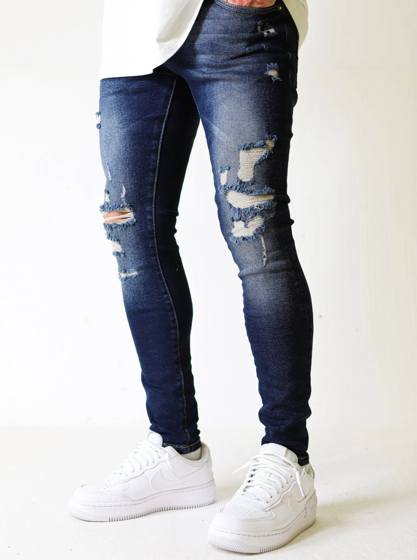 Premium 4X Stretch Ripped Vintage Jeans