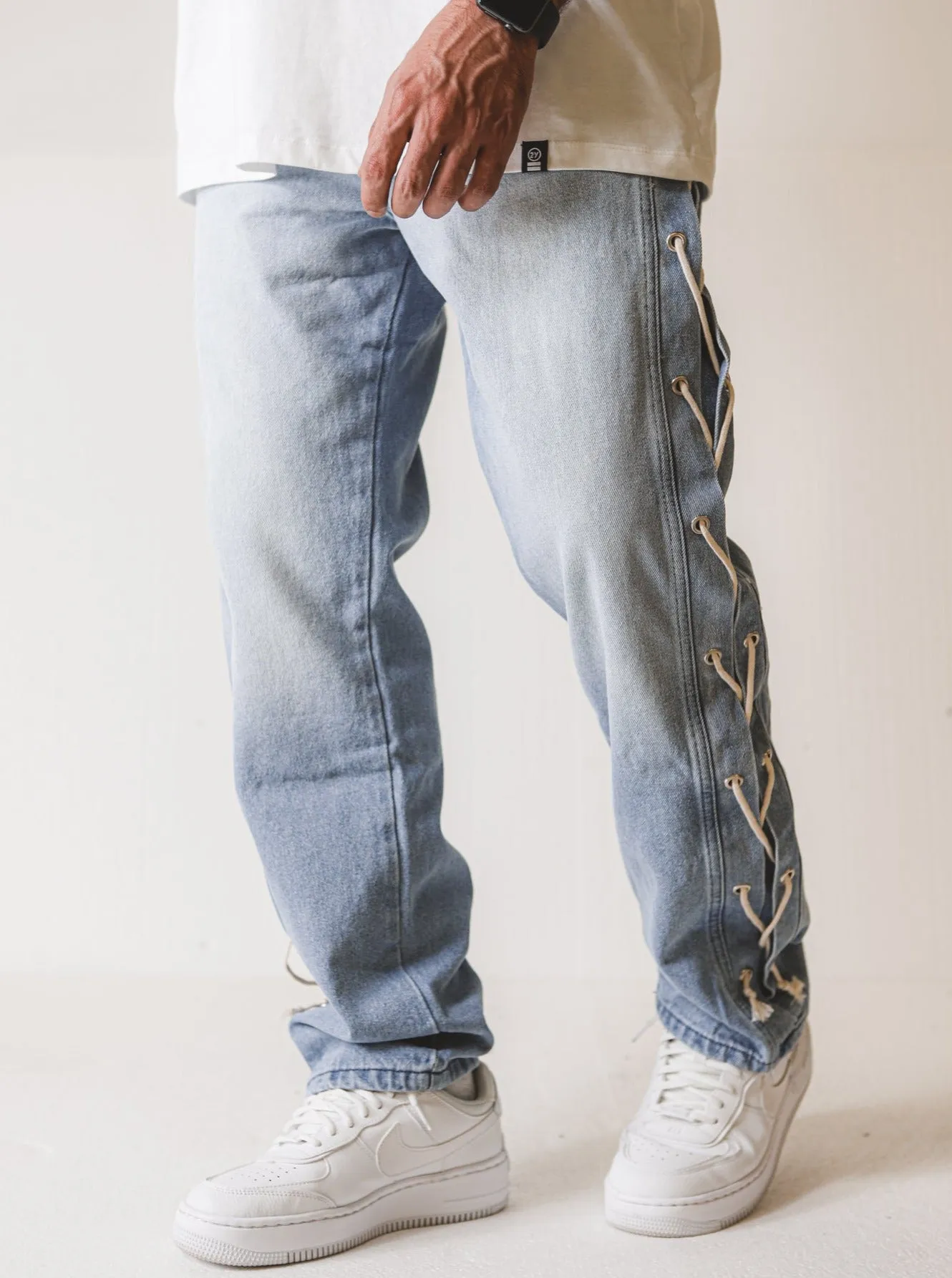 Premium Wide Fit Light Blue Jeans