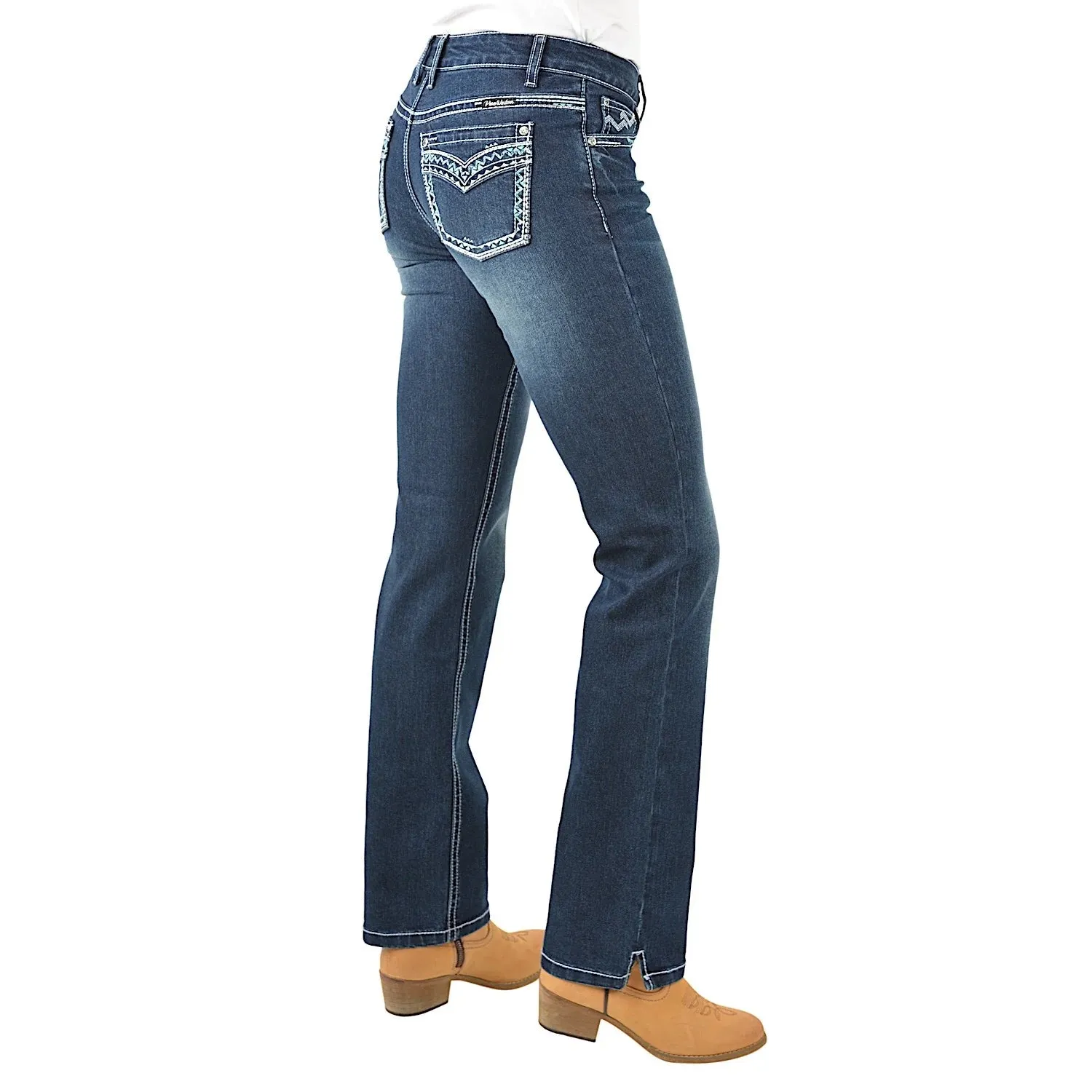 Pure Western Womens Geraldine Straight Leg Jean-Midnight